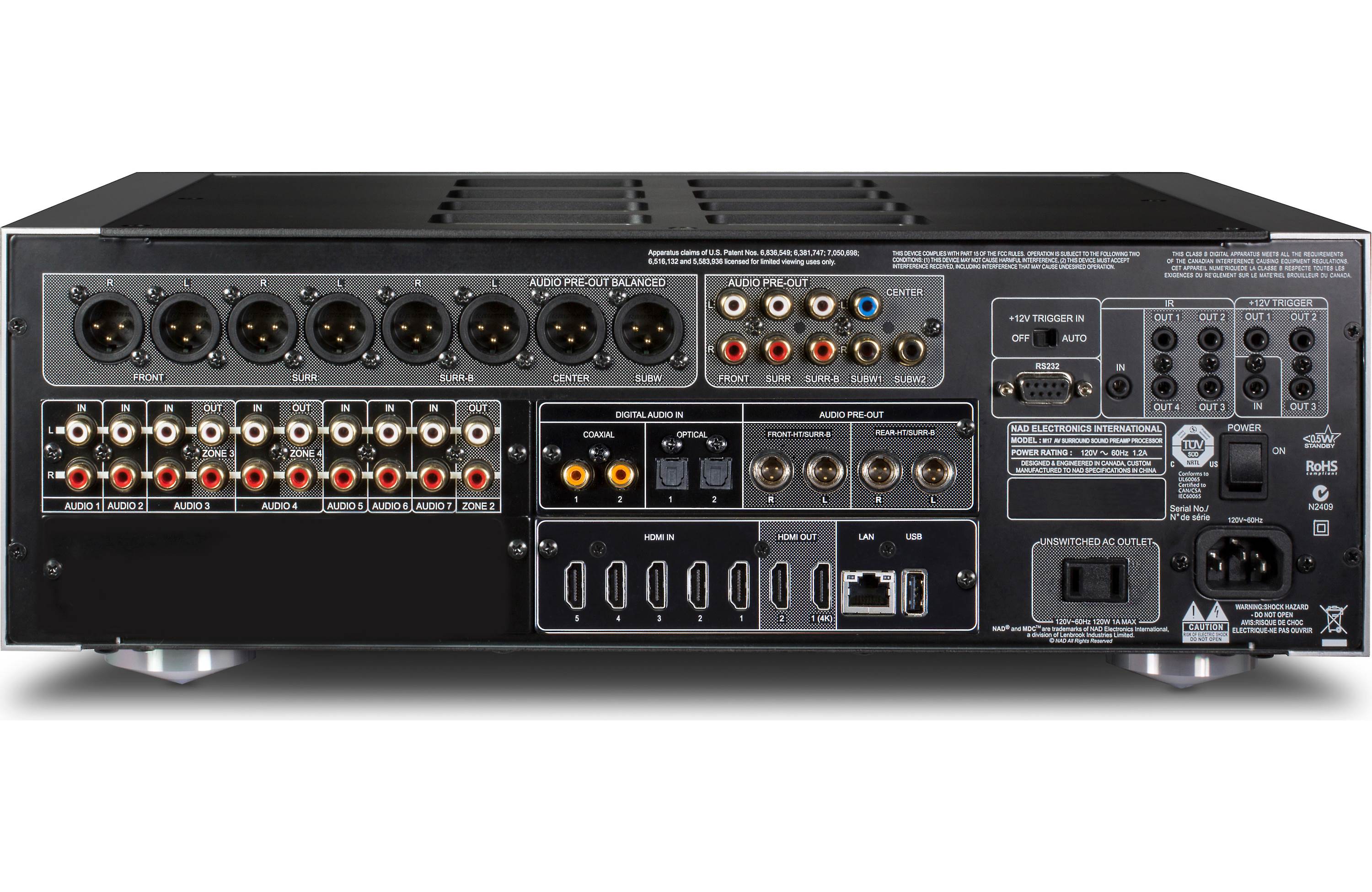 NAD Electronics M17 V2i Masters Series 7.2 Channel Surround Sound Preamp Processor - Perfect for Home Theater & Audiophile Systems