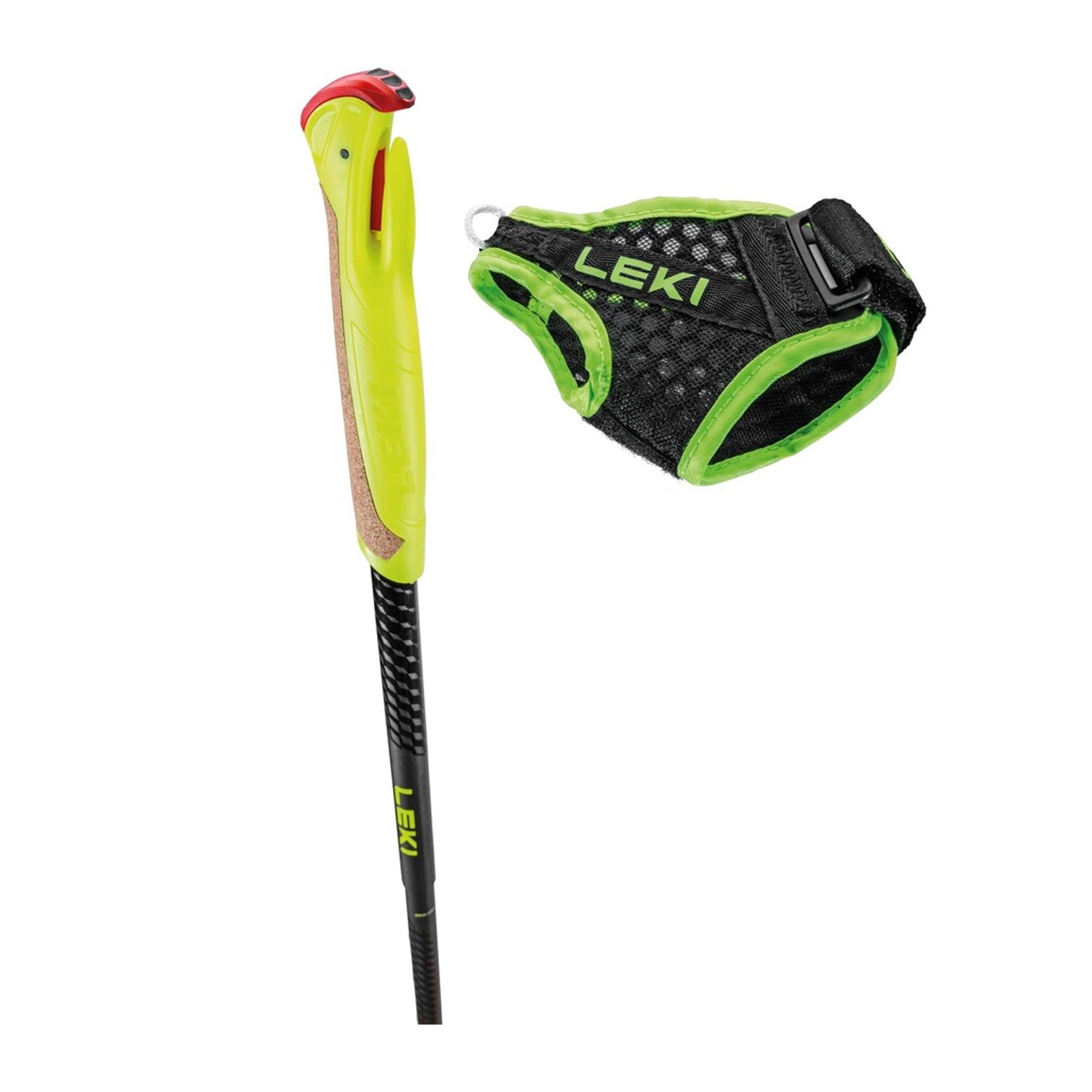 LEKI EvoTrail FX1 TA Adjustable Running & Hiking Poles - Lightweight Carbon Fiber Trekking Sticks for Trail Running, Backpacking & Outdoor Adventures - Unisex Design for Men & Women