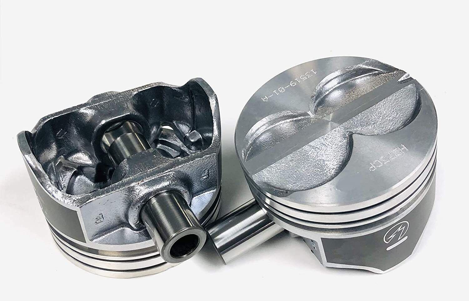 SPEED PRO Hypereutectic Flat Top Pistons with 8+ CAST Rings for Ford SB 289 302 Engines - 9.0:1 Compression Ratio STD - High Performance Upgrade for Street Racing & Engine Rebuilds