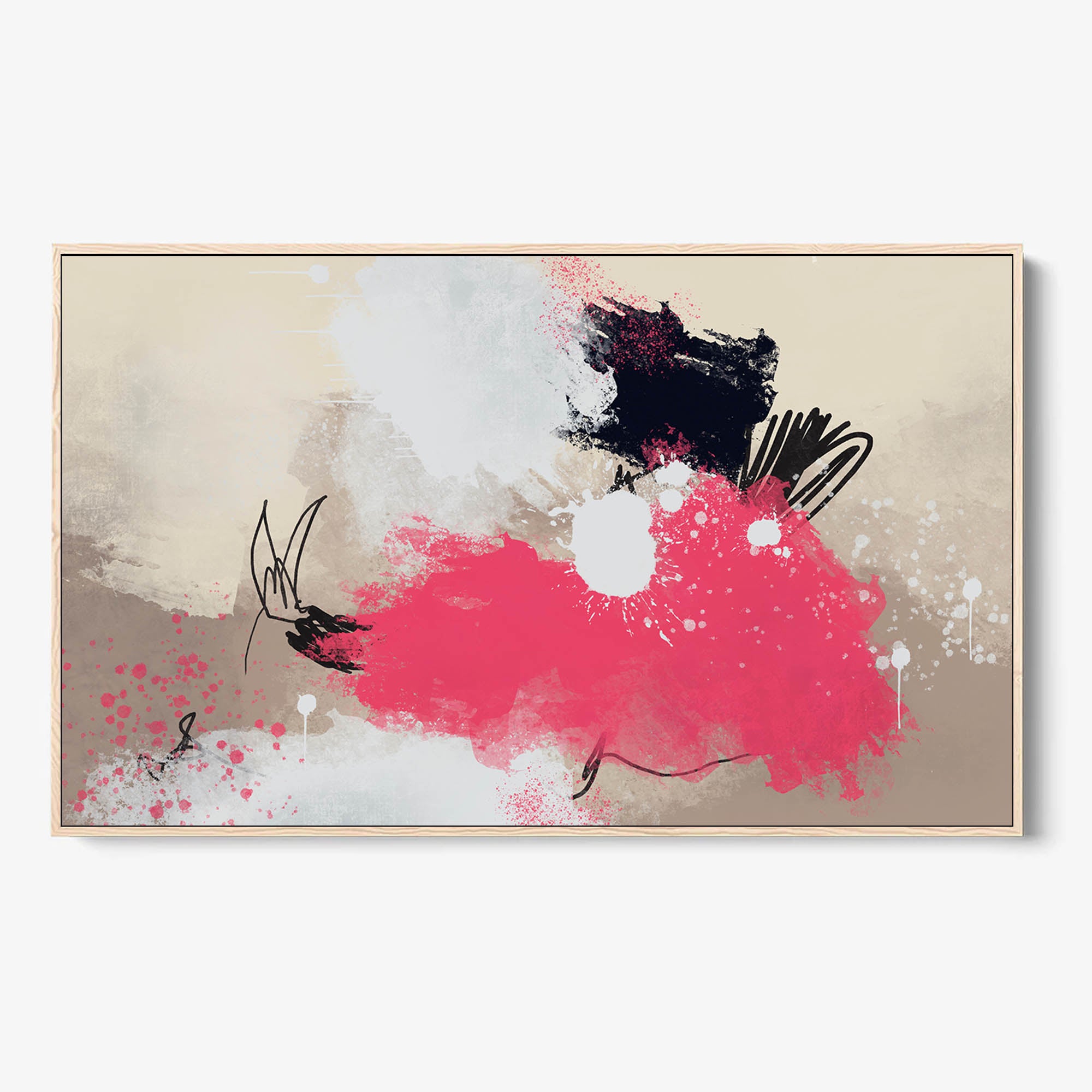 The Reef Framed Canvas Wall Art - Ocean Beach Landscape Painting for Living Room, Bedroom & Office Decor