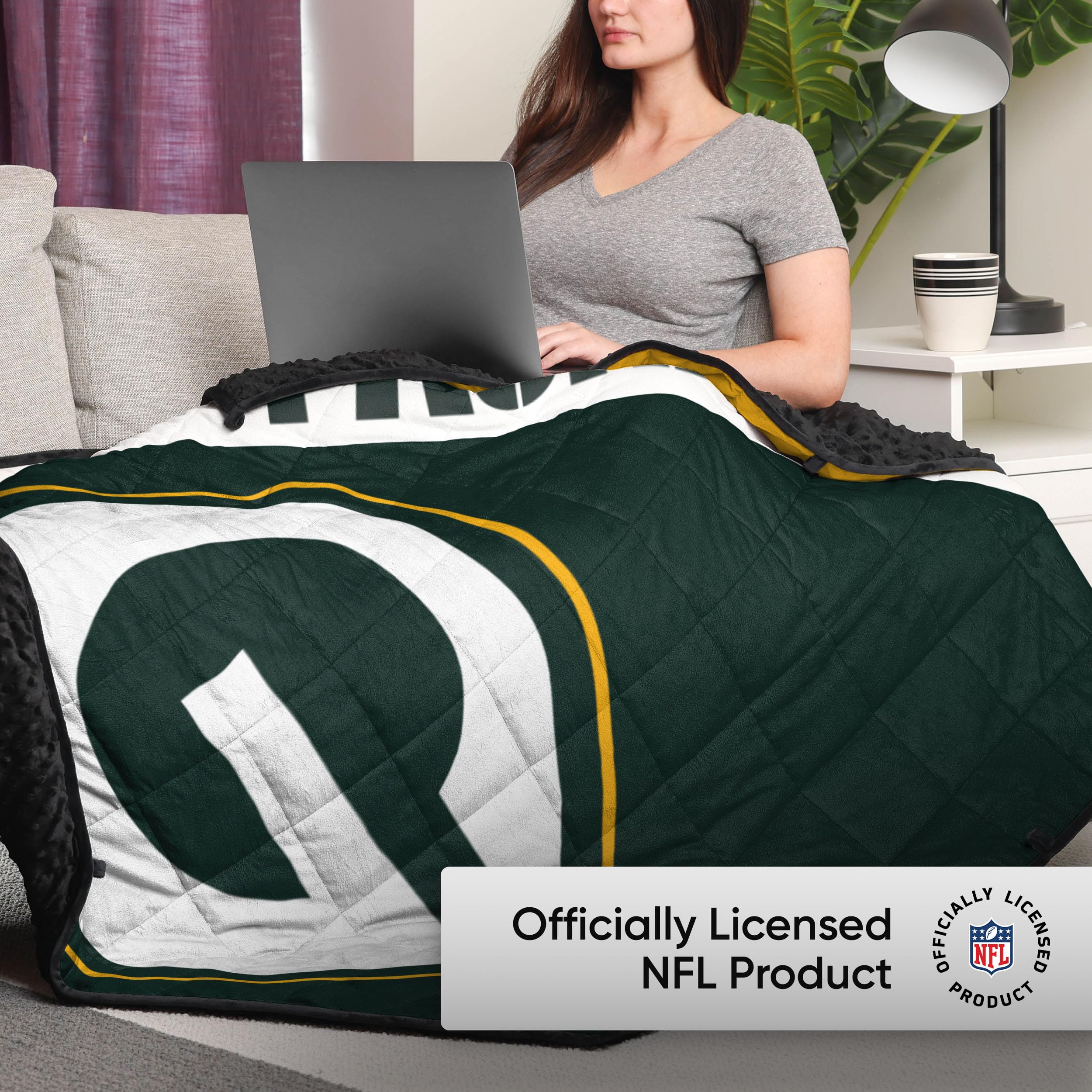 FOCO NFL Team Color Wordmark Weighted Blanket 60