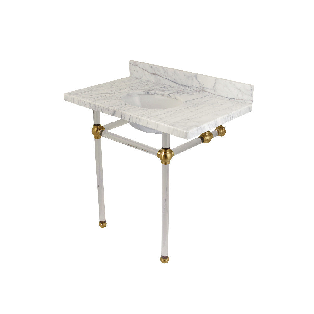 Templeton Console Sink - Modern Farmhouse Bathroom Vanity Sink with Faucet | Perfect for Guest Bathrooms, Powder Rooms & Rustic Home Decor