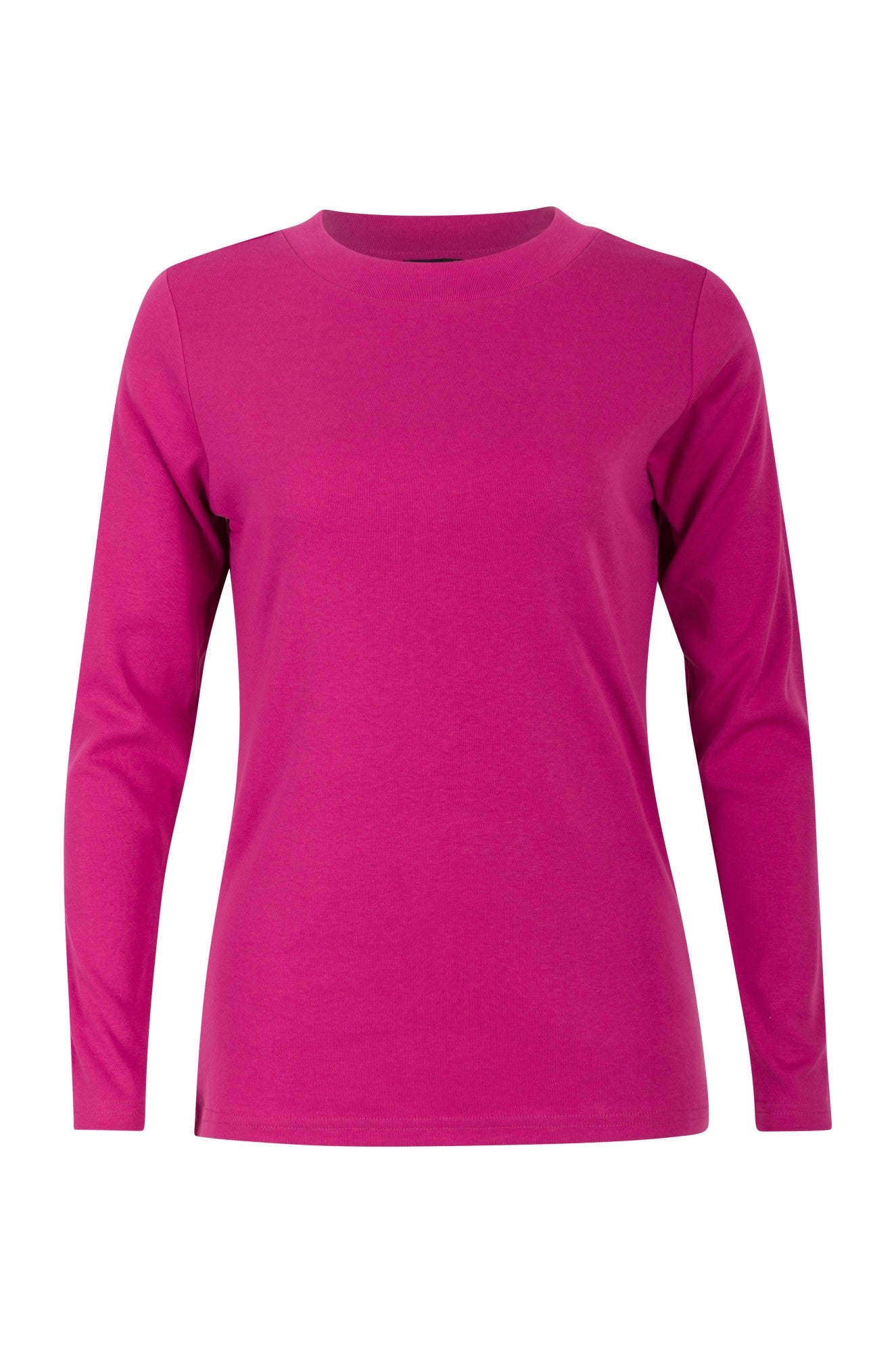 Women's Round Neck Cotton Poly Blend T-Shirt - CERISE | 6557B1 | Casual Wear, Everyday Outfit, Summer Fashion