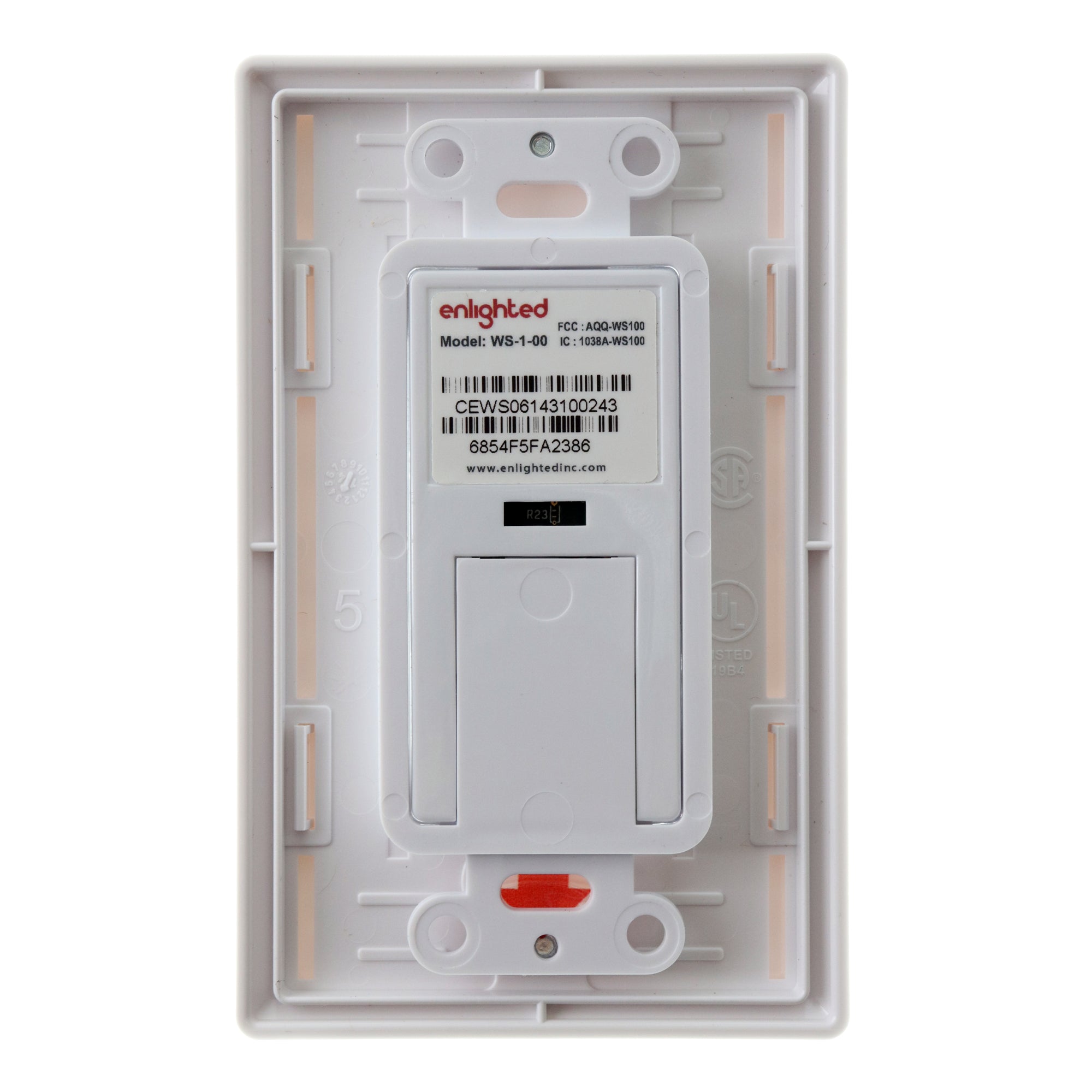 Enlighted Lighting WS-100 Wireless Room Controller Switch - 4 Button, White | Smart Lighting Control for Home & Office Automation