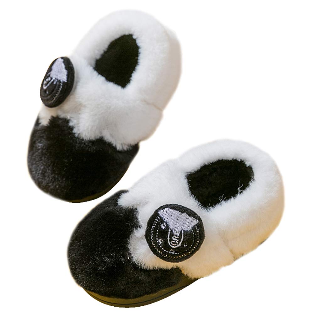 FCTREE Girls and Boys Winter Slippers - Soft Fur House Shoes for Kids with Fruit Design - Warm Indoor Footwear for Children - Perfect for Home, Playroom & Winter Comfort