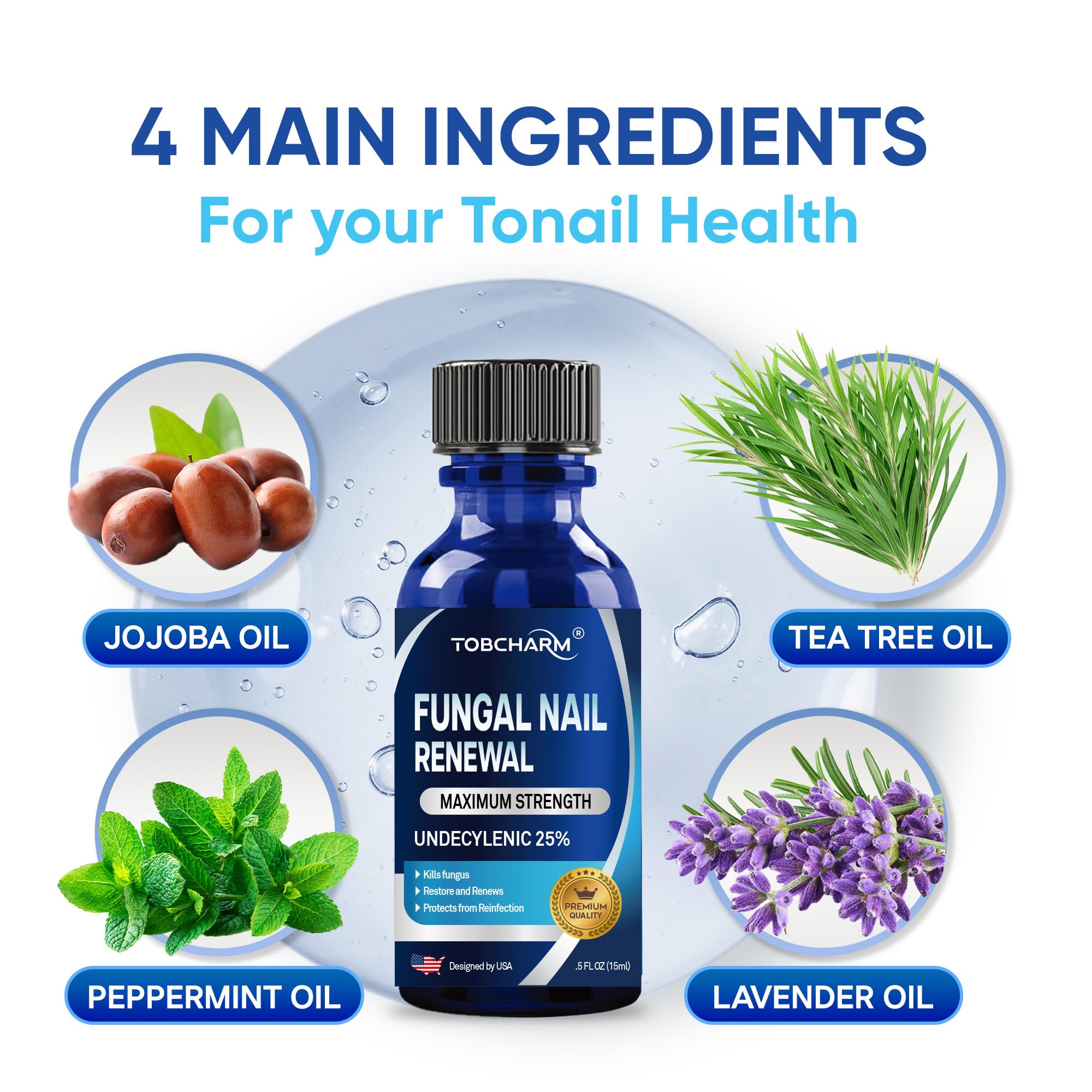 Extra Strength Toenail Fungus Treatment with 25% Undecylenic Acid & Tea Tree Oil - Antifungal Nail Solution for Toenails & Fingernails - Repairs Damaged & Thick Nails (2 Pack) - Perfect for Athletes, Swimmers & Active Lifestyles