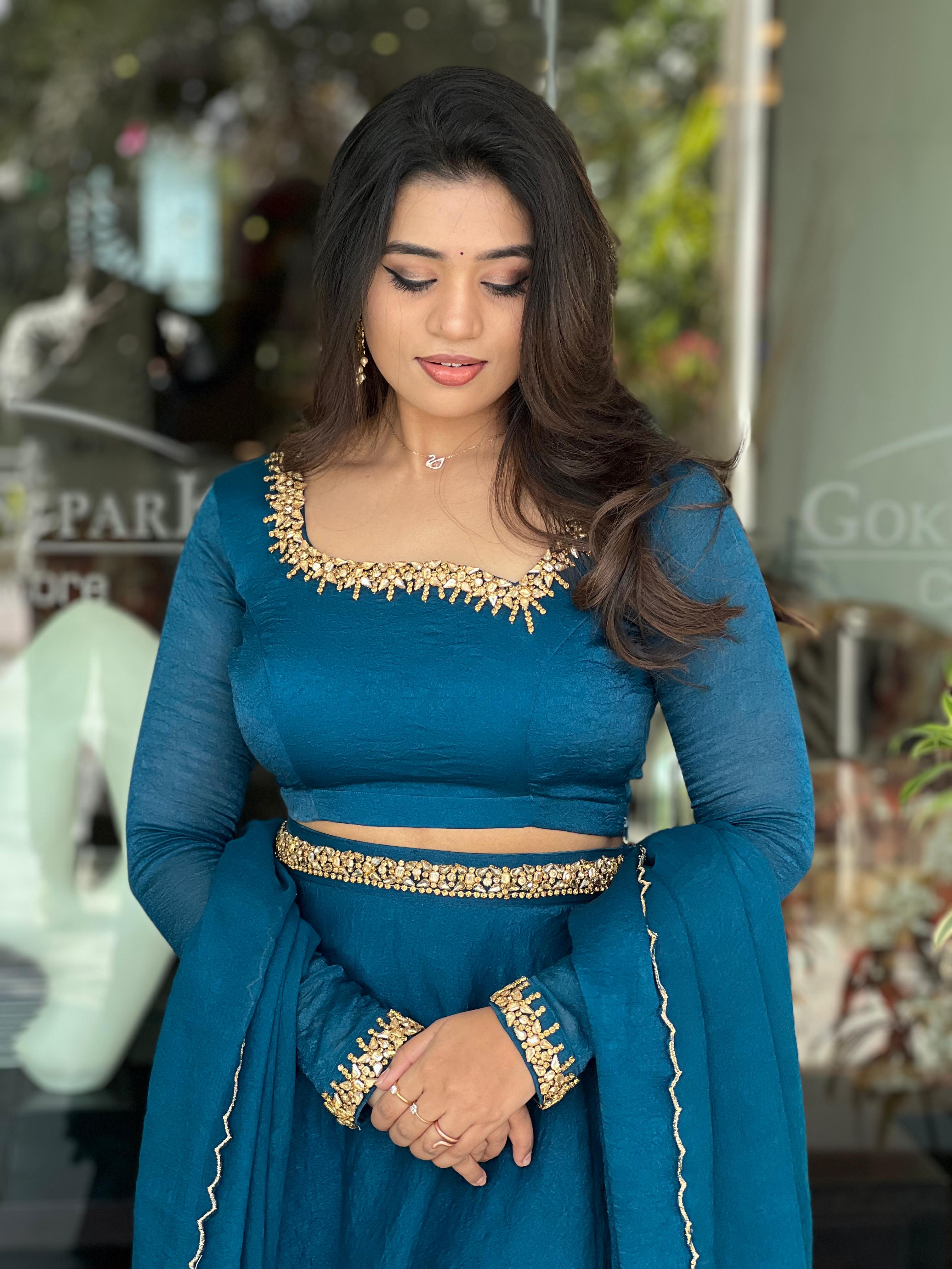Samyuktha Premium Designer Double Layer Lehenga Choli for Women - Elegant Indian Bridal Wear for Weddings, Festivals & Special Occasions