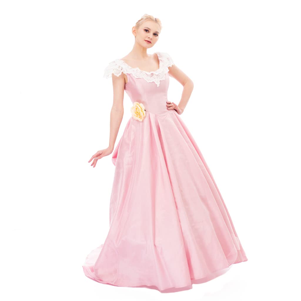 The Phantom of the Opera Christine Daae Cosplay Costume - Pink Victorian Wedding Dress Ball Gown for Masquerade, Halloween & Theater Performances