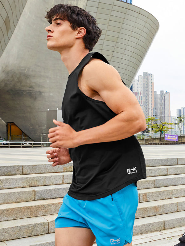 RX Air Mesh Men's Sleeveless Workout Shirt - Breathable Quick-Dry Athletic Tank Top for Gym, Running & Outdoor Sports