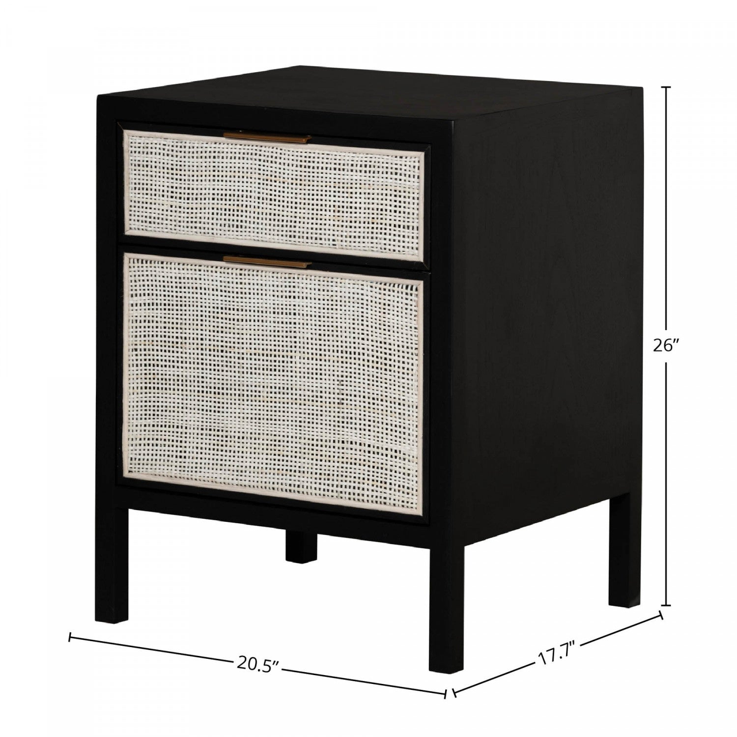 Sturdy Nurelle 2-Drawer Filing Cabinet in Ebony - Perfect for Home Office & Business Document Storage
