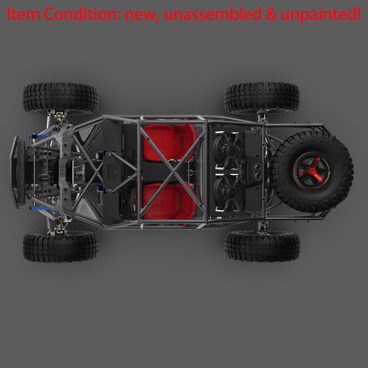 Capo U4 CD1582X 1:8 Scale Remote Control Crawler Car - Unassembled RC Rock Crawler Kit with 2-Speed Transmission for Off-Road Racing & Climbing | DIY Unpainted Model for Hobbyists & Collectors | Perfect for Trail Adventures & Backyard Obstacle Courses