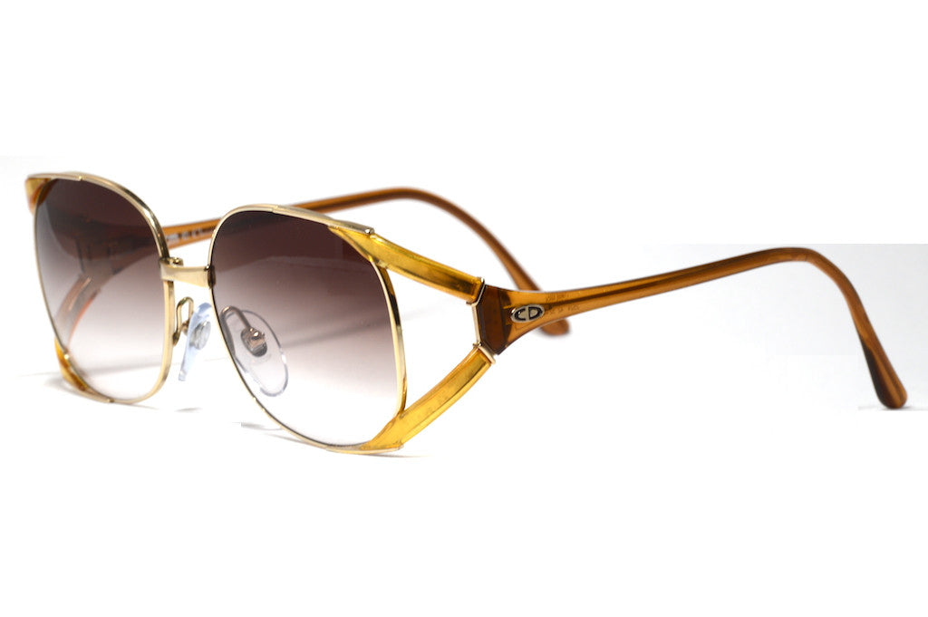 Vintage Christian Dior 2524 1980s Custom Sunglasses - Retro Designer Shades for Women, UV Protection, Fashion Statement for Parties & Beach Outings