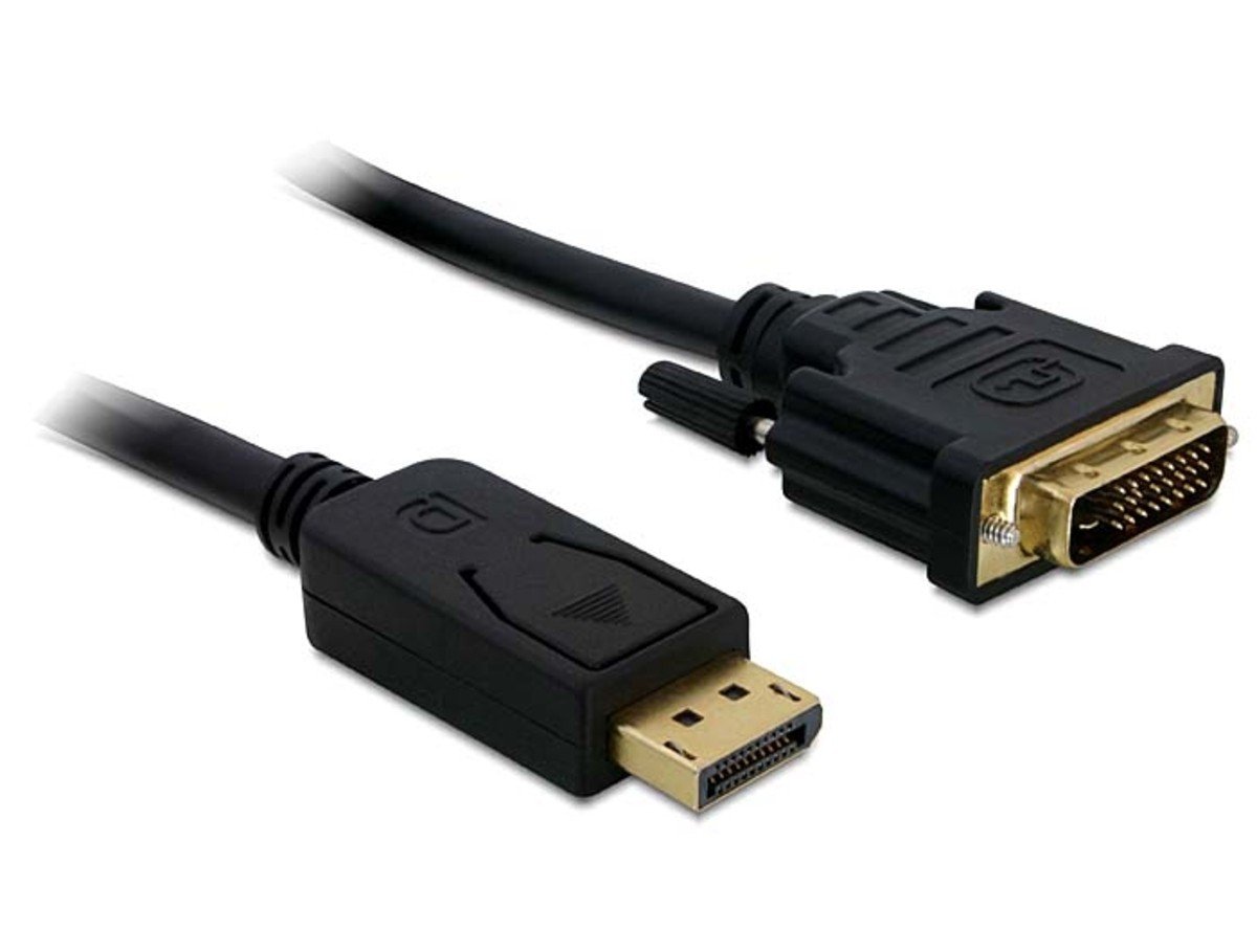 DisplayPort to DVI 24+1 Male to Male Cable 1m (3.3ft) - High Speed Digital Video Cable for PC, Monitor, Gaming - Black - Ideal for Home Office, Gaming Setup, and Multi-Monitor Displays