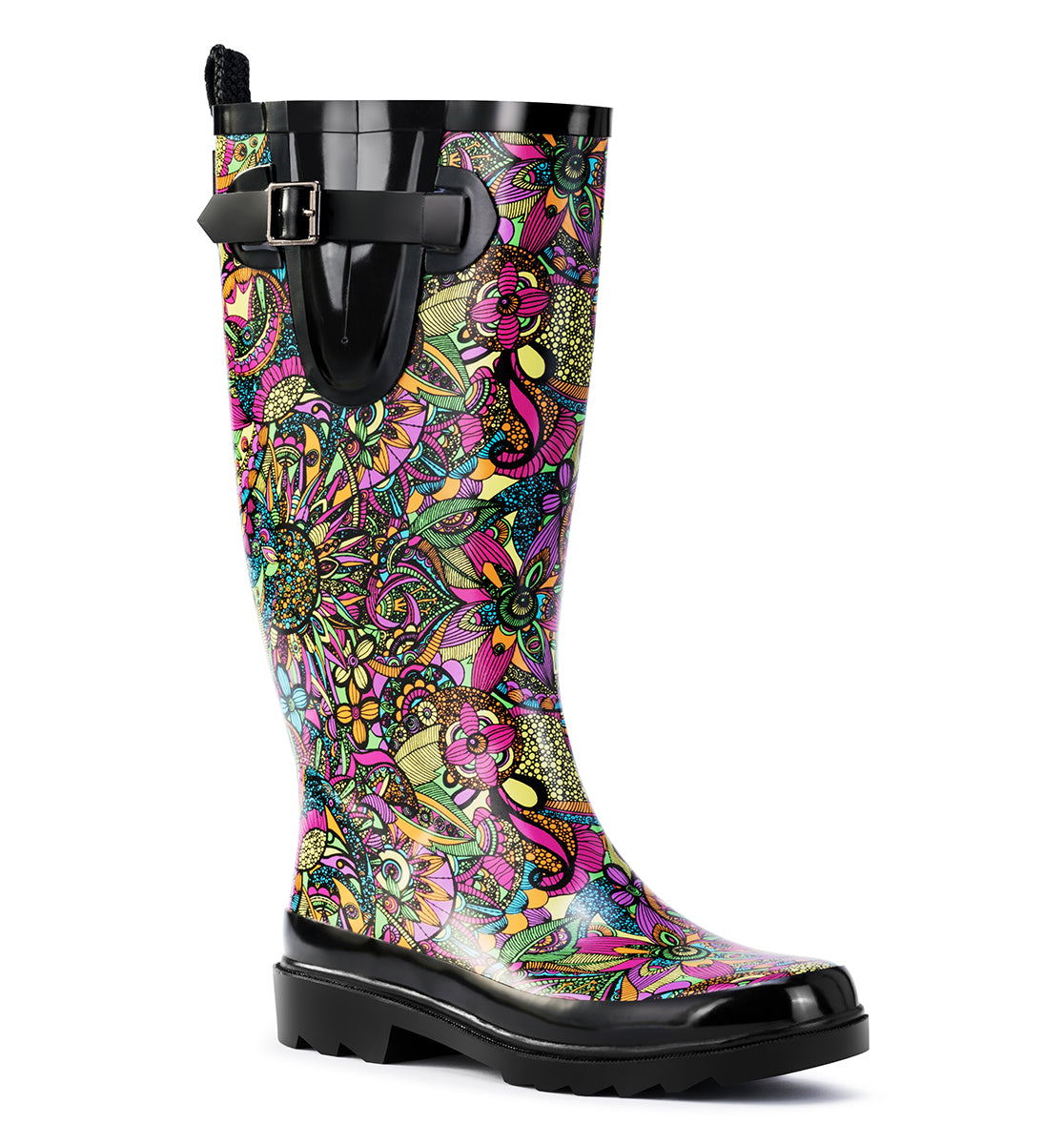 Rhythm Rain Boots for Women - Waterproof Rubber Rain Boots with Comfortable Cushioning - Perfect for Gardening, Hiking & Outdoor Activities