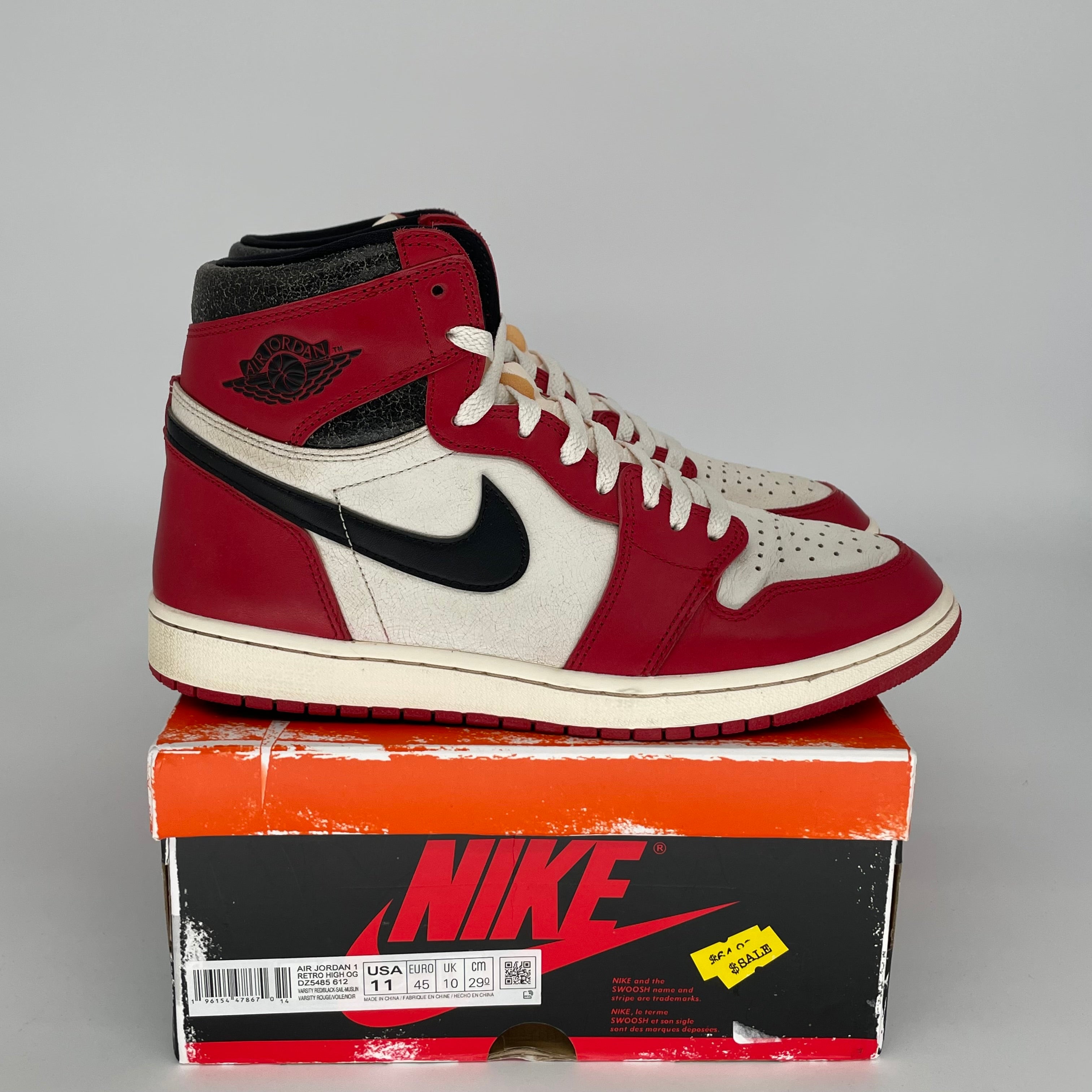 Original Air Jordan 1 Lost and Found Sneakers - Size 11 (DZ5485-612) - Retro Basketball Shoes for Men - Perfect for Streetwear, Collecting & Casual Wear
