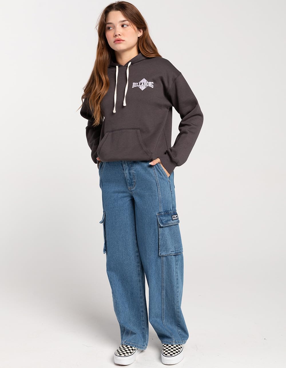 Billabong Women's Born on The Beach Graphic Sweatshirt - Soft Cotton Pullover Hoodie for Casual Wear & Beach Outings