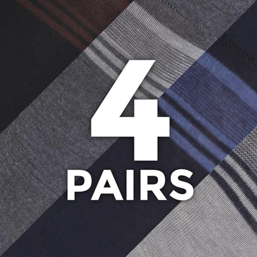 Calf Stripes (Black/Gray/Navy/Light Gray) - 4 Pairs
