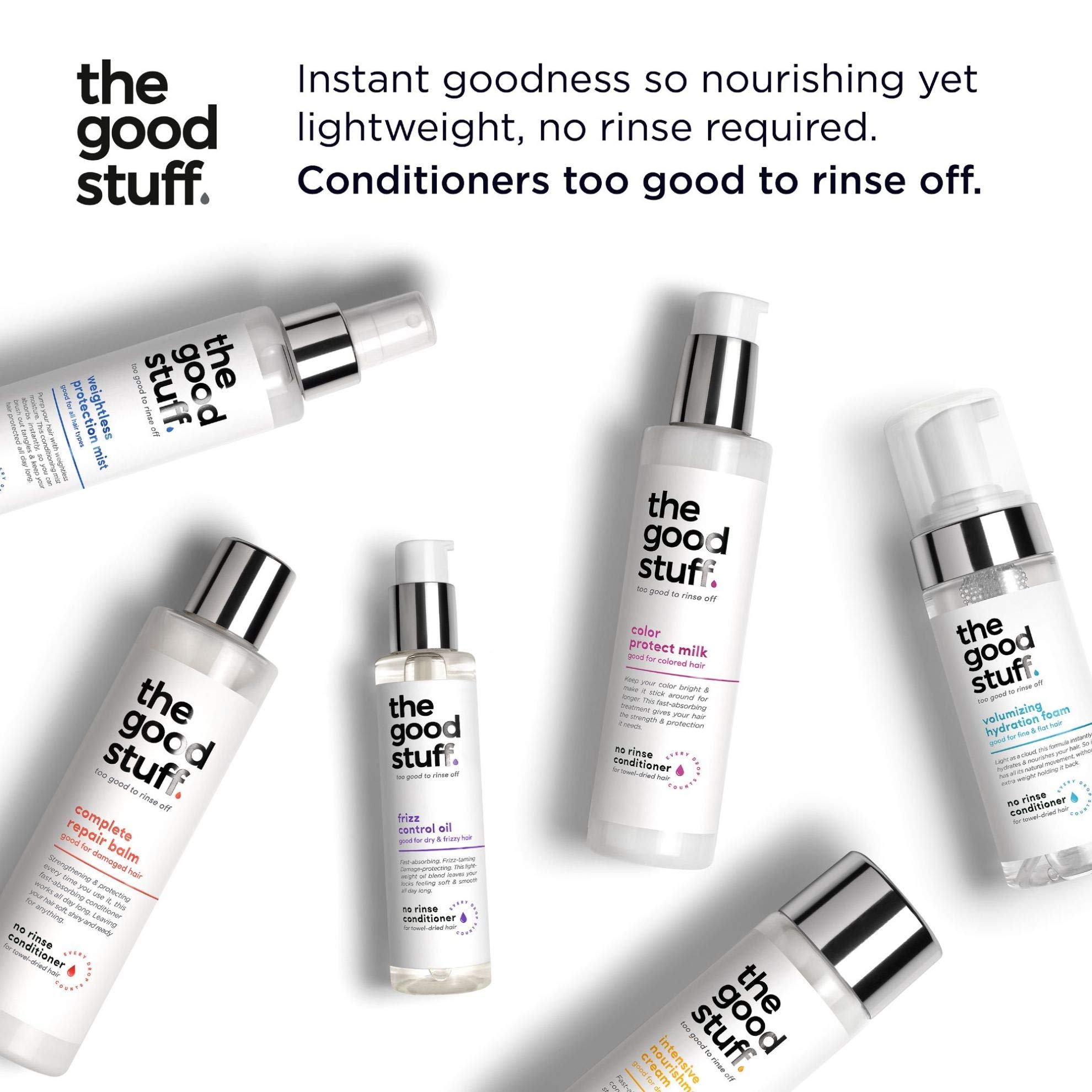 The Good Stuff Volumizing Hydration Foam Conditioner for Fine Hair - 4.9 oz | Lightweight Moisturizing & Thickening Hair Care | Perfect for Daily Use & Styling