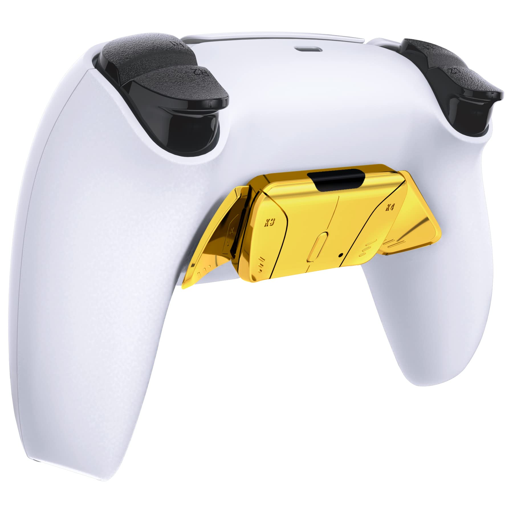 eXtremeRate RISE4 Replacement Back Buttons & Remap Board for PS5 Controller - Chrome Gold | Customizable K1 K2 K3 K4 Back Paddles & PCBA Board (Not Full RISE4 Kit) | Perfect for Competitive Gaming & Enhanced Controller Performance