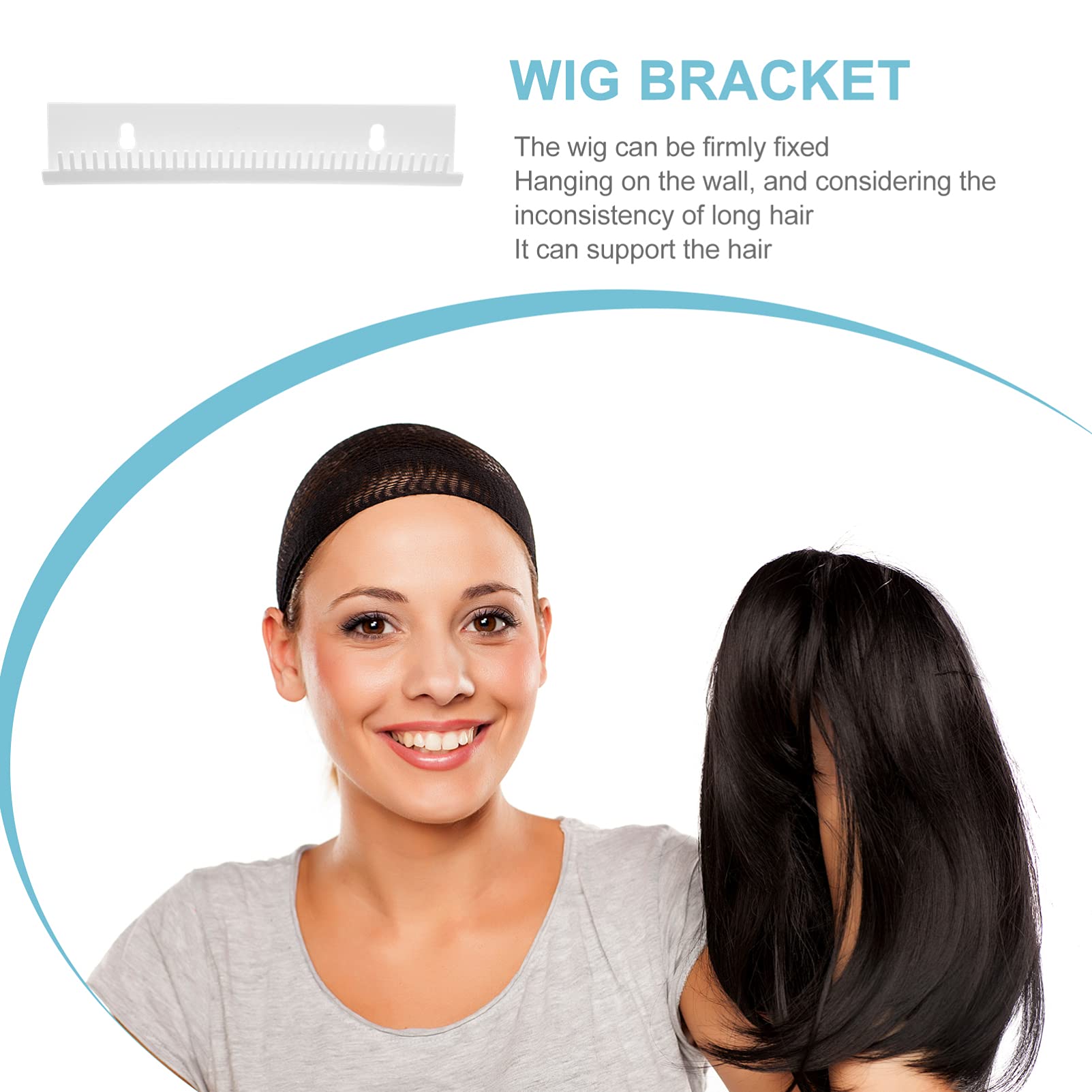 HEALLILY 1pc Wig Stand with Suction Cup - White Acrylic Wig Holder for Braided Wigs, Hair Weave, Ponytail Extensions & Cheer Bow - Secure Hair Clip Organizer for Salon, Cosplay & Daily Styling