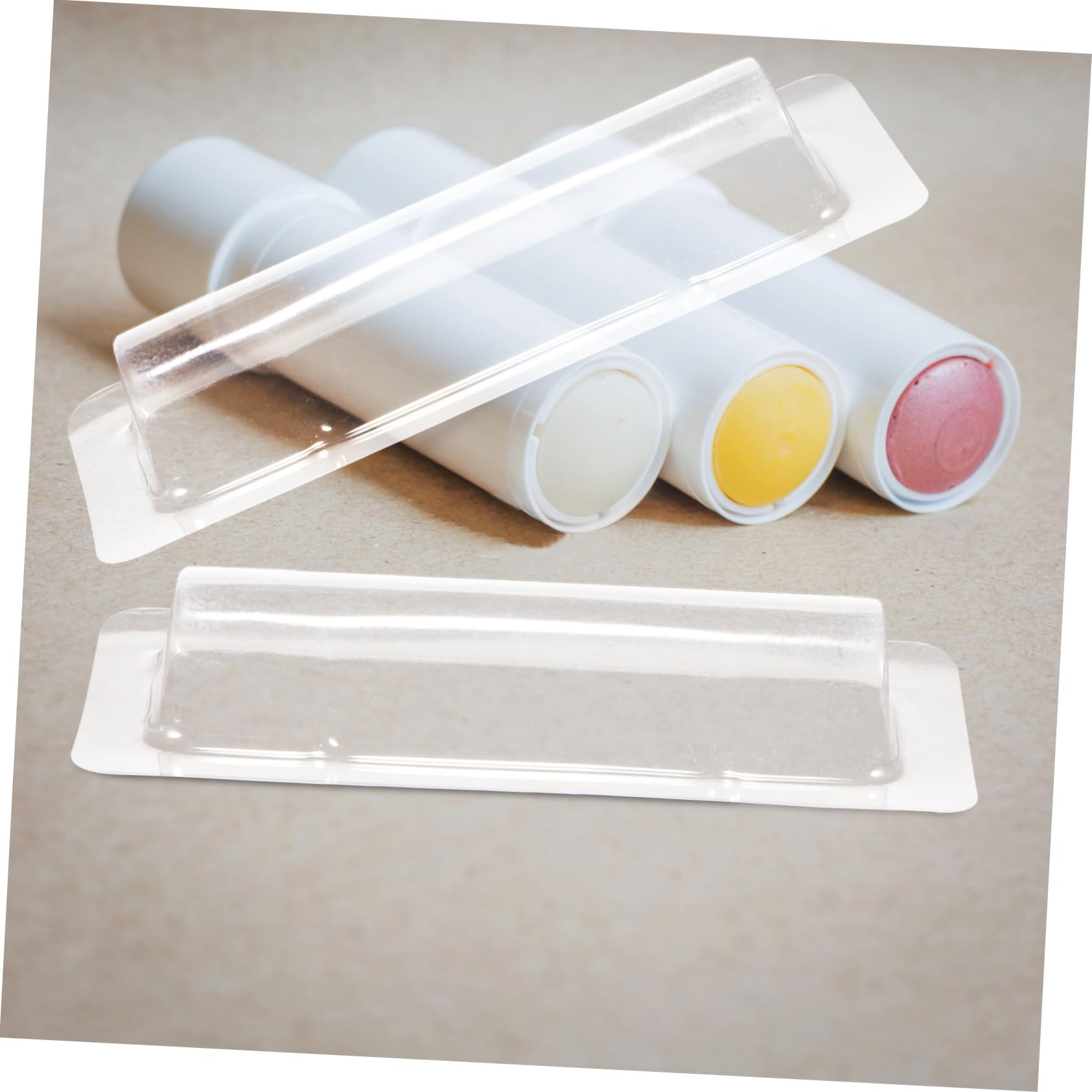 40pcs Clear Plastic Lip Balm Containers with Window - DIY Money Holders for Cash, Lip Gloss & Balm Storage - Perfect for Crafting, Retail Displays & Travel Organizers