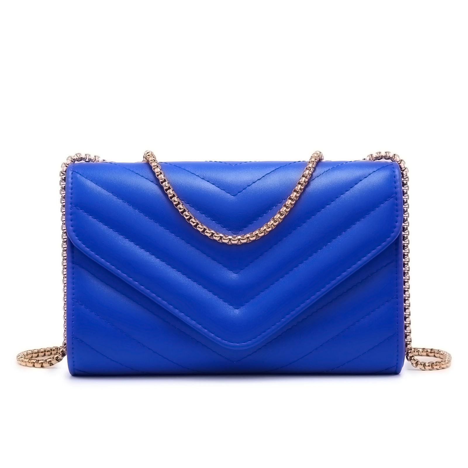 Dasein Women's Small Quilted Crossbody Bag - Stylish Designer Evening Clutch Purse with Chain Shoulder Strap for Parties, Date Night & Special Occasions