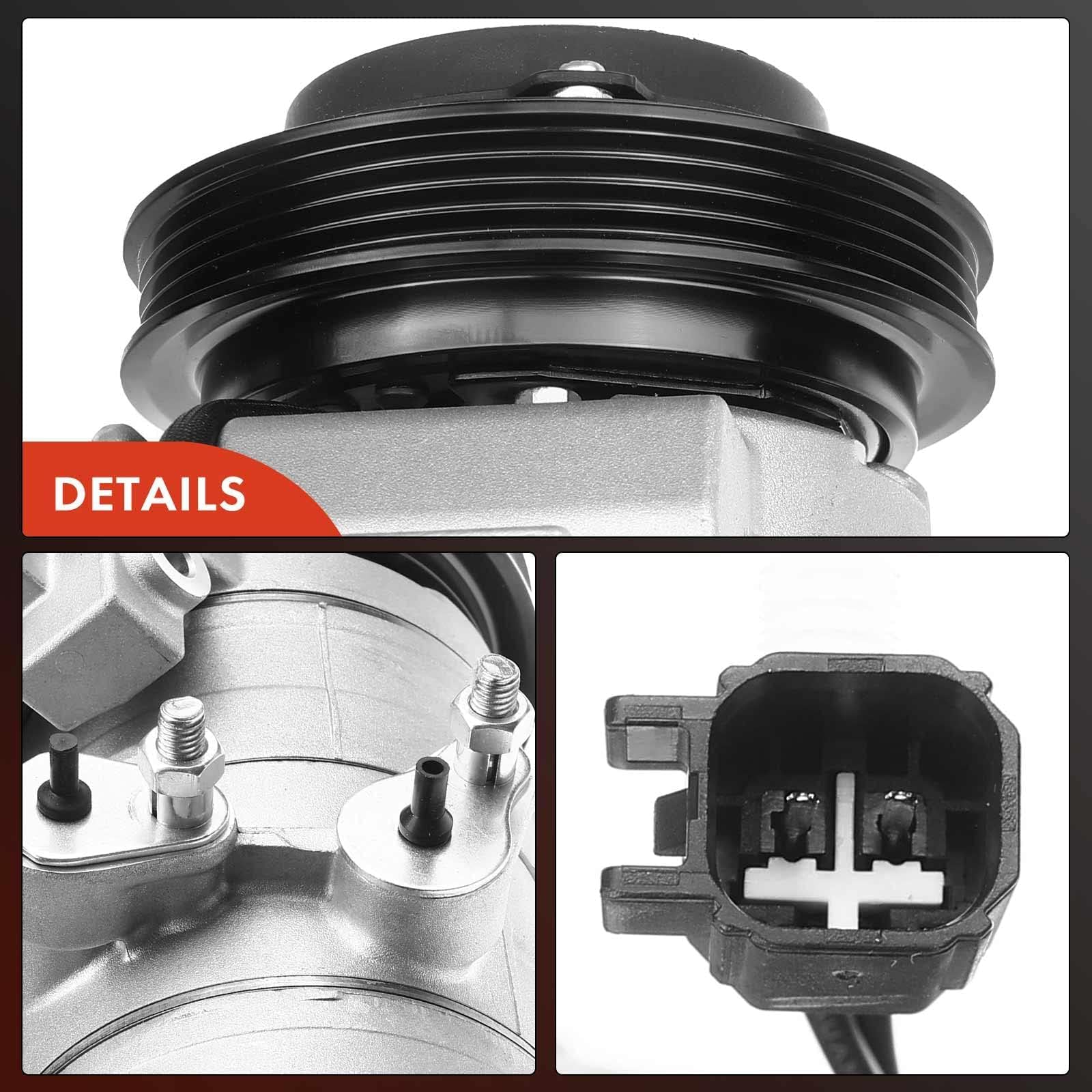 Premium AC Compressor with Clutch for 2011-2014 Ford Mustang 3.7L | High-Performance Auto Air Conditioning Replacement Part | Perfect for Summer Cooling & Long Road Trips