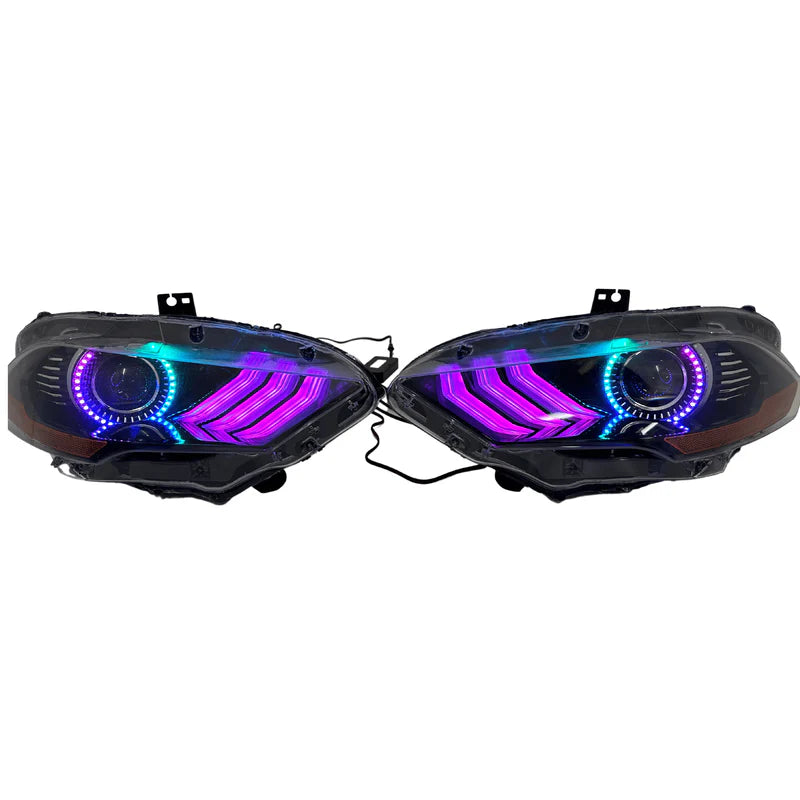 Ford Mustang Multicolor LED Headlights - Flow Series for 2018-2023 Models | Upgrade Your Night Driving & Car Show Appearance