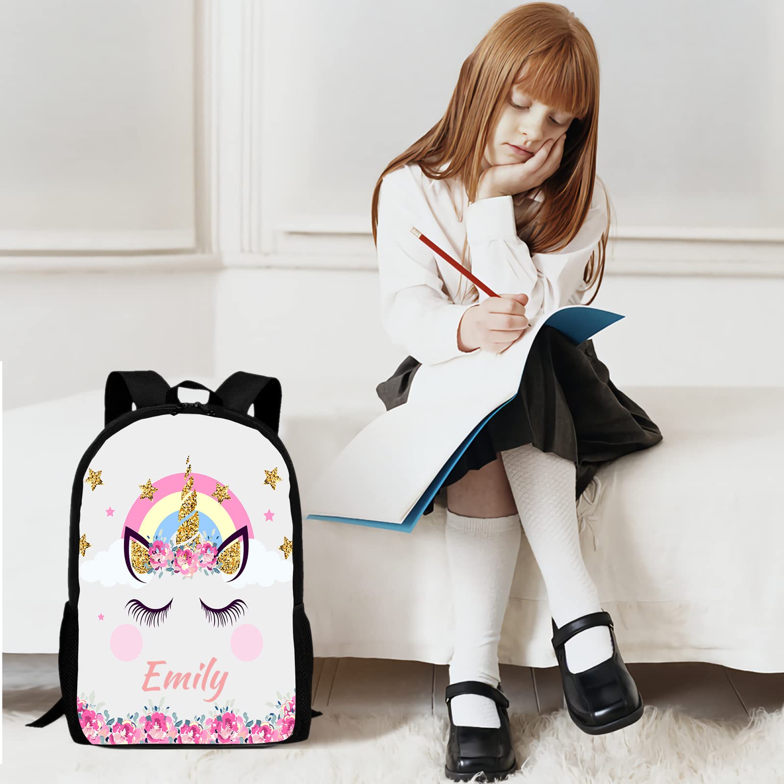 **Custom Personalized Backpack for Boys & Girls - Text & Image Print Laptop Backpack for Men & Women - 17 Inch Casual Travel Backpack for School, Work & Outdoor Adventures**