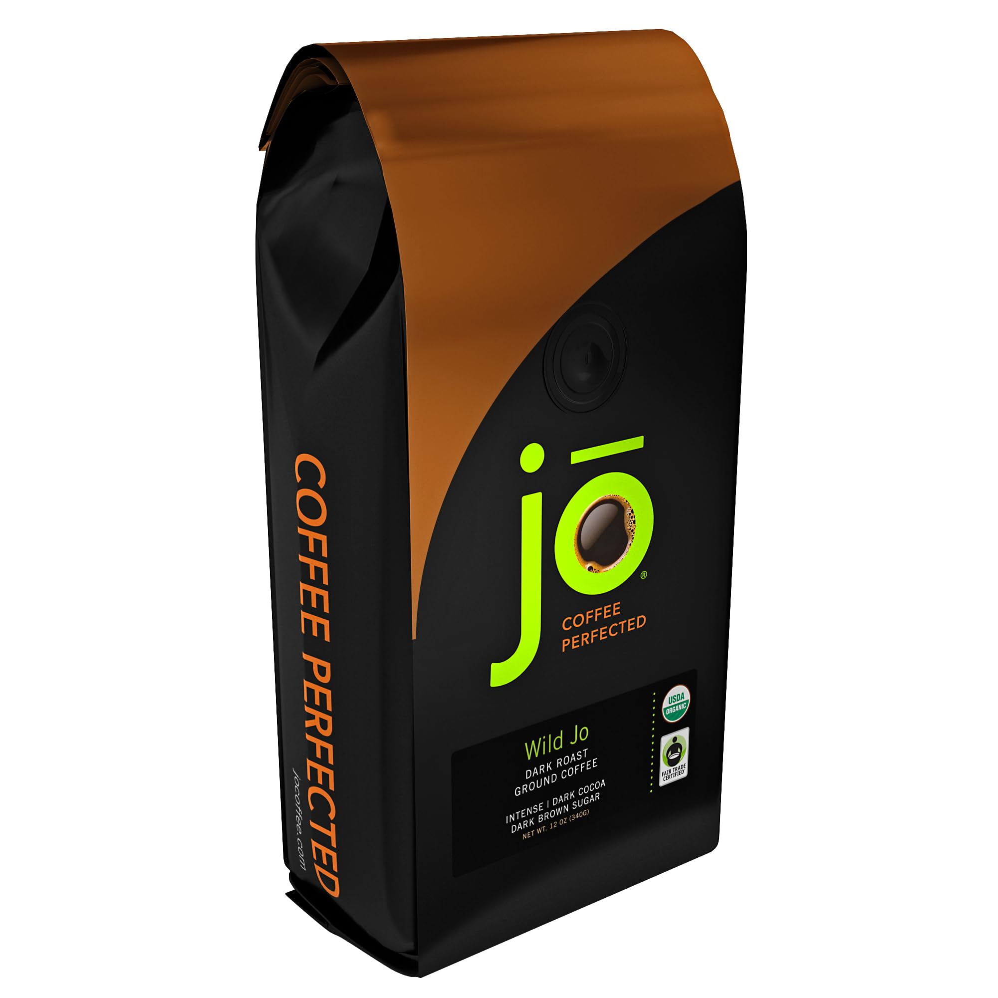 **WILD JO: 12 oz Dark French Roast Organic Ground Coffee - Bold, Rich & Strong Flavor | USDA Certified Fair Trade, Non-GMO, Gluten-Free Arabica Coffee | Perfect for Brewed Coffee, Cold Brew & Espresso**
