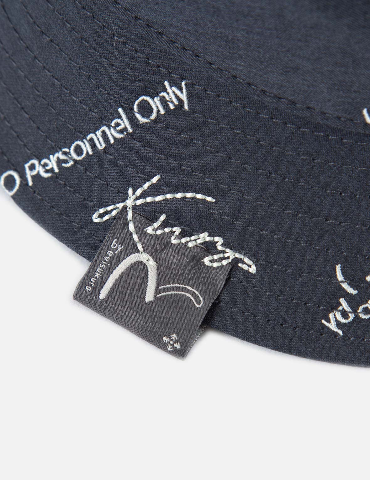 Custom Embroidered Slogan & Logo Print Bucket Hat - Adjustable Cotton Unisex Sun Hat for Outdoor, Beach, and Streetwear Fashion