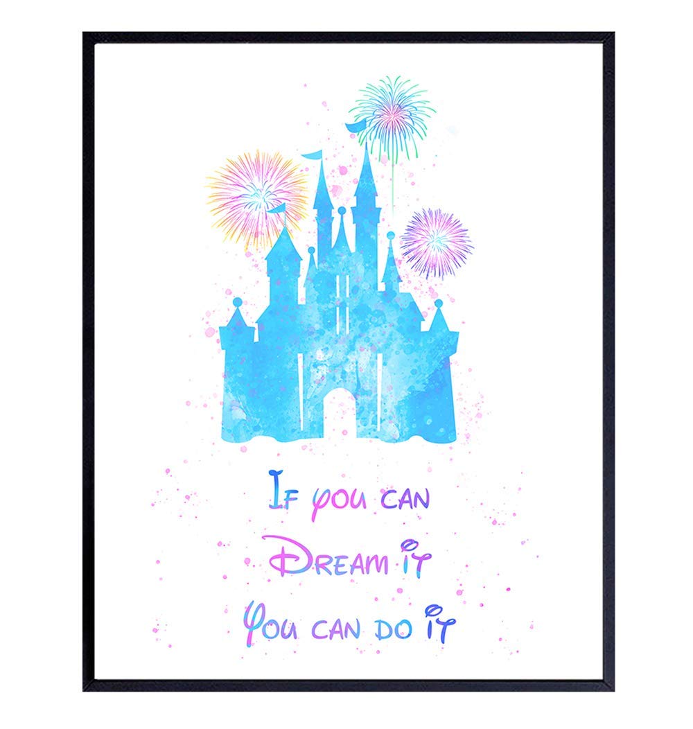 Inspirational Quote Wall Art Set - Motivational Room Decor for Kids Bedroom, Office & Living Room - 8x10 Unframed Poster Print - Perfect Gift for Women, Teens & Home Decor Fans