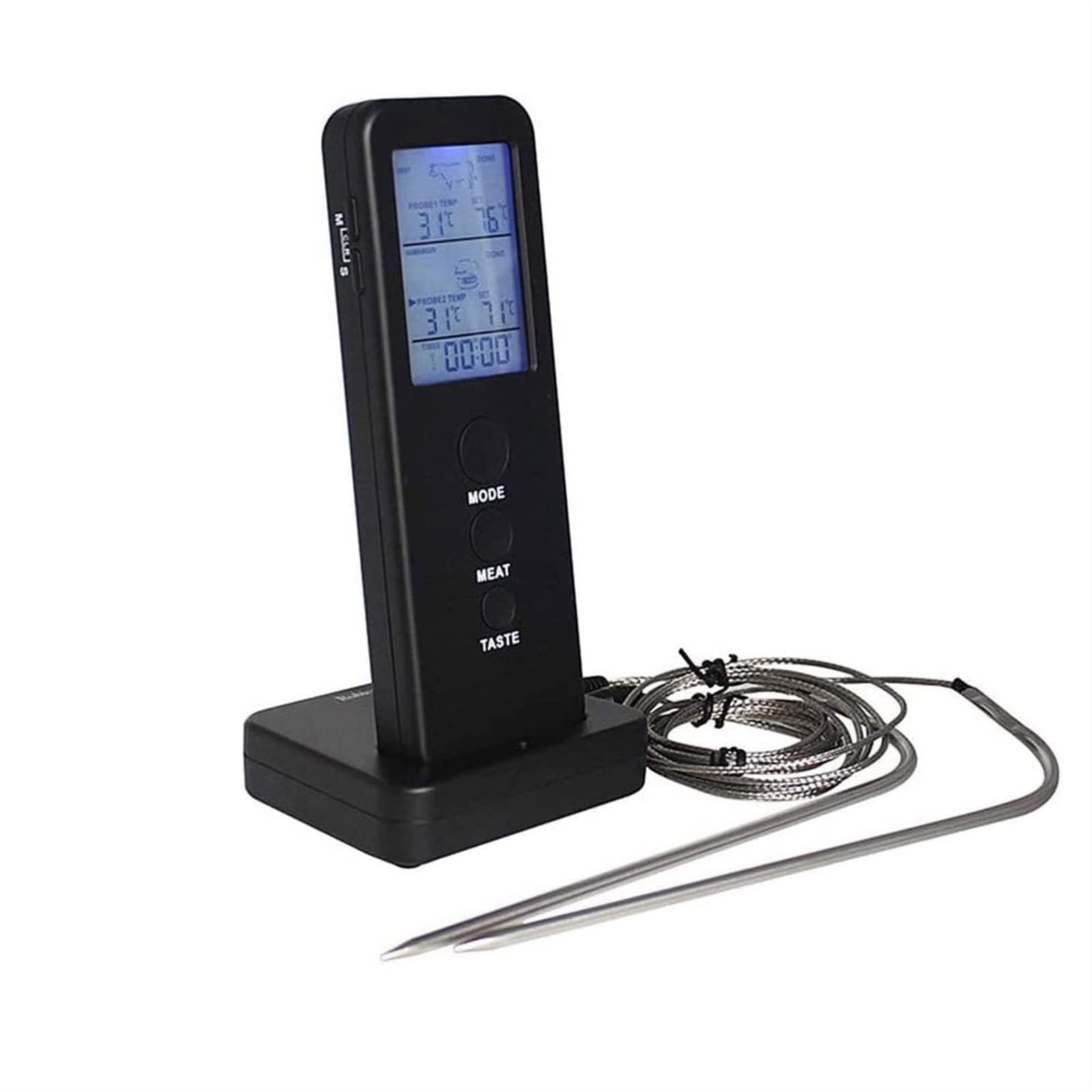 Wireless BBQ Thermometer for Grilling & Cooking - Digital Food Meat Thermometer with Remote Monitoring - Perfect for Outdoor Grilling, Smoking, and Kitchen Use