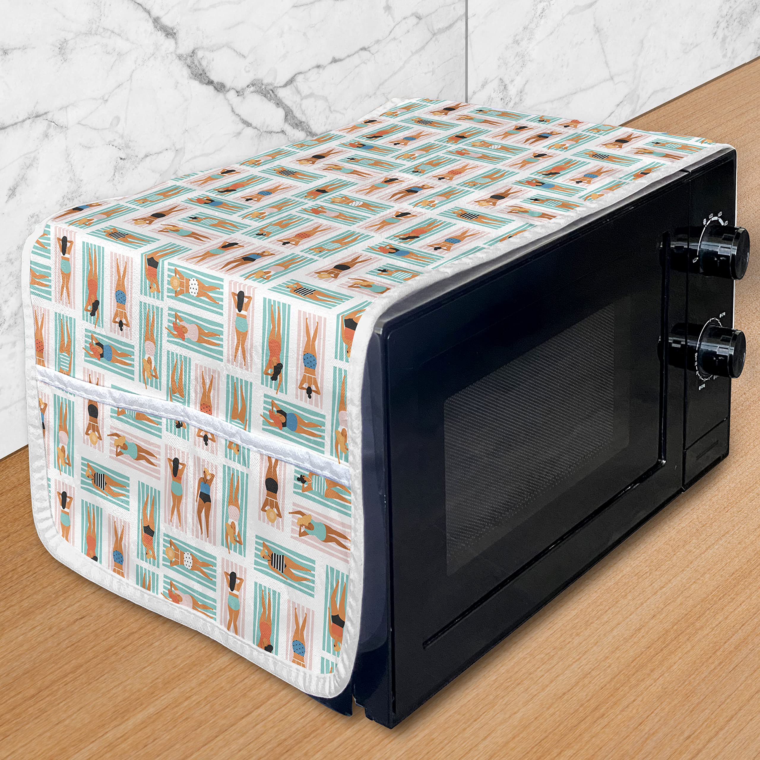 Ambesonne Waterproof Microwave Cover with Pockets - 36