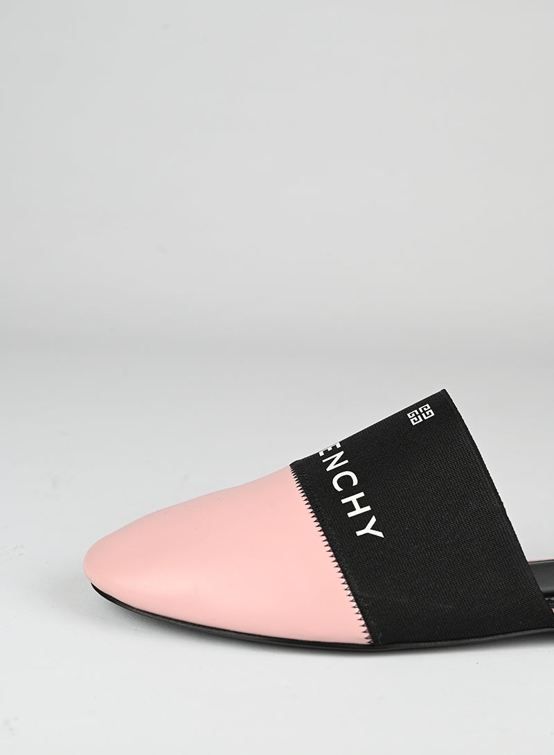 Givenchy Women's Mules - Flat Shoes in Pink & Black | Size 37 | Comfortable Slip-Ons for Casual Wear & Office Outfits