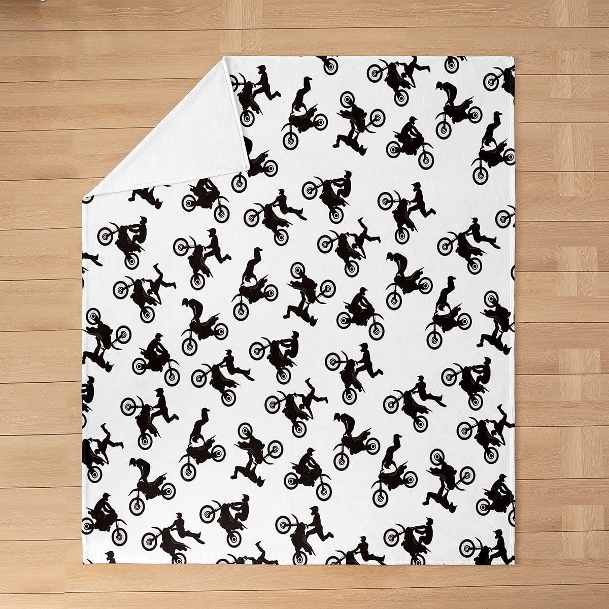 Motocross Rider Fleece Throw Blanket 60