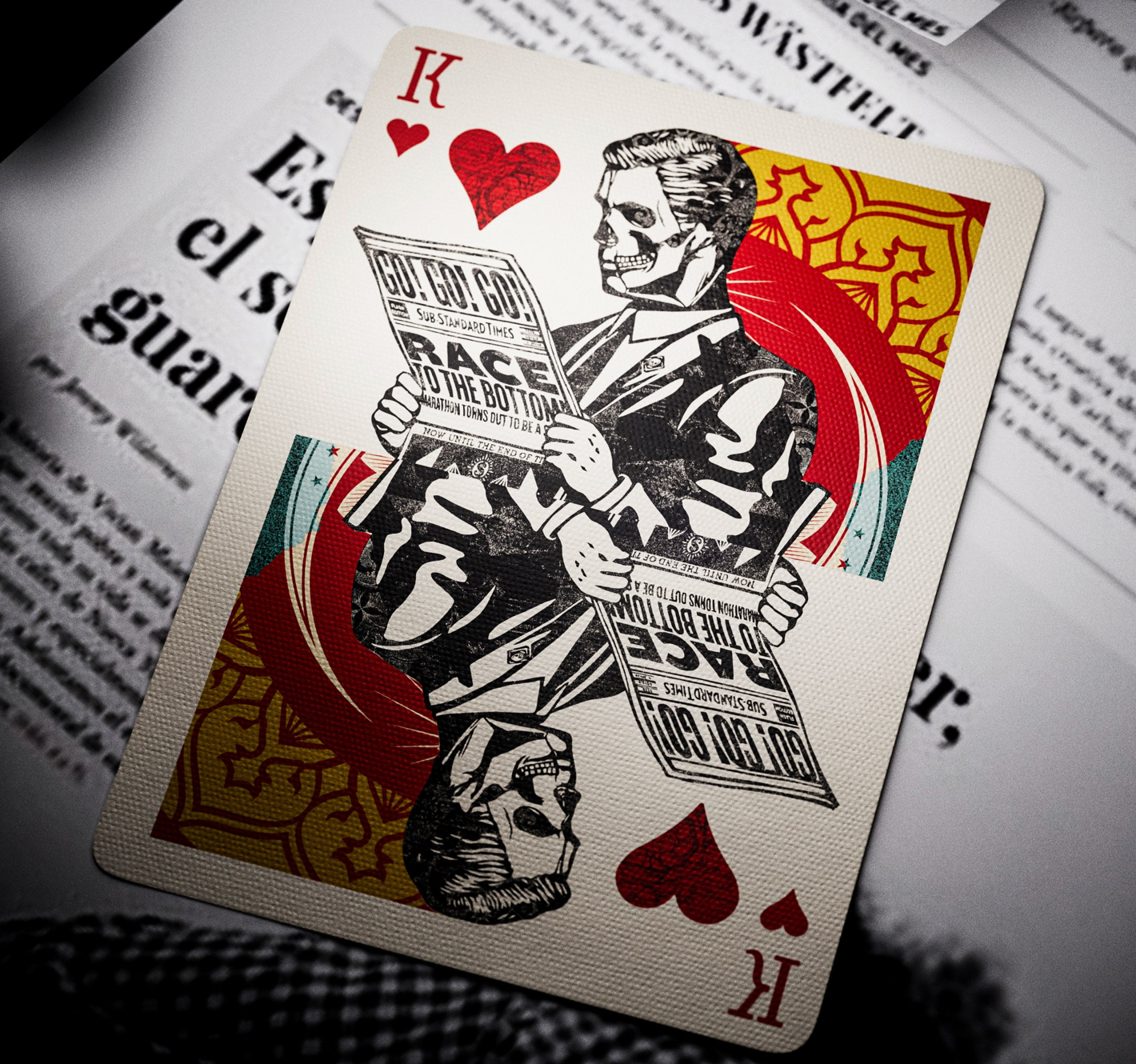 Obey Playing Cards - Premium Red Deck for Poker, Magic Tricks & Card Games | Perfect for Parties, Casino Nights & Collectors
