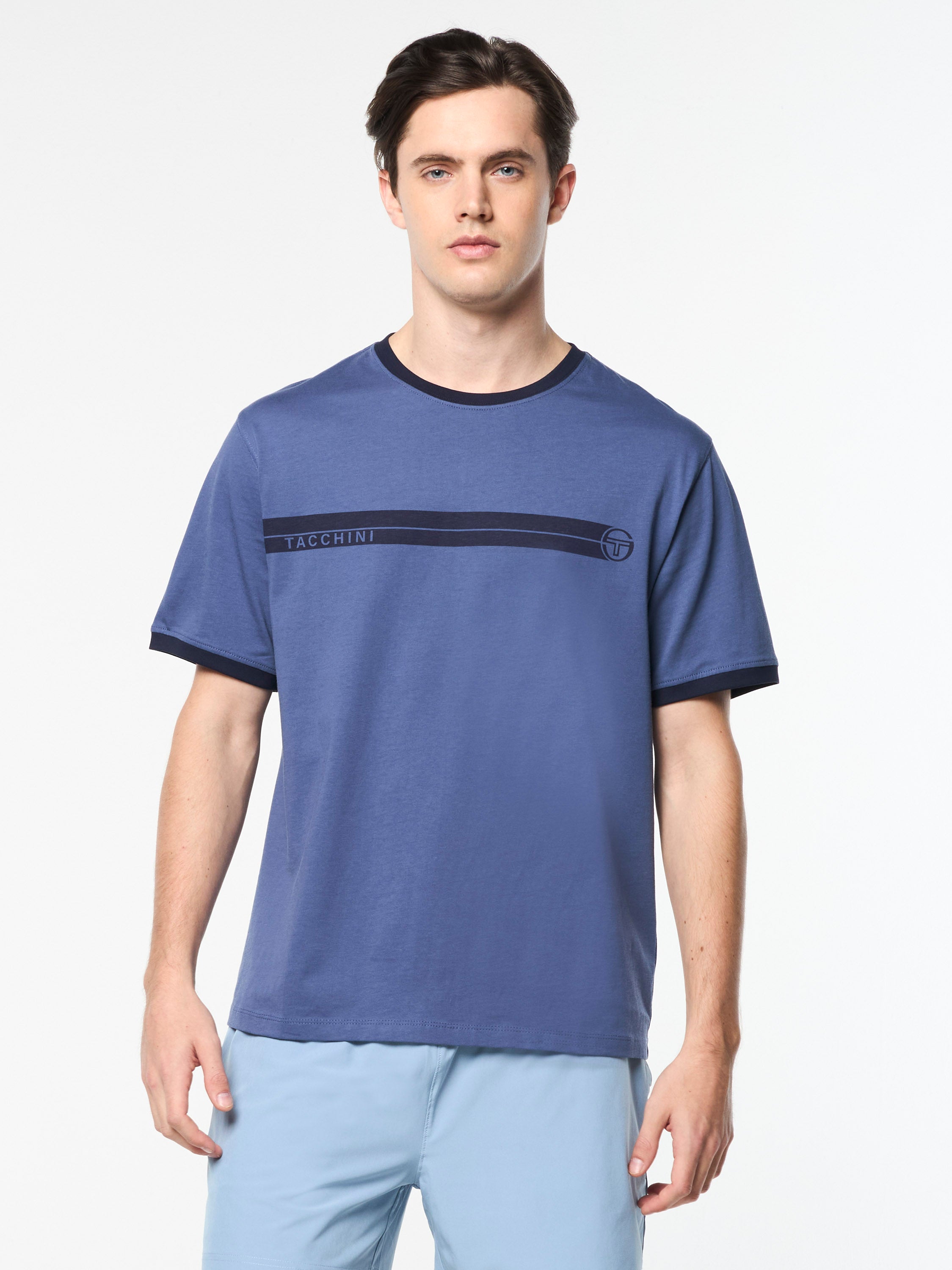 Leo Men's Blue Indigo T-Shirt - Soft Cotton Casual Tee for Everyday Wear, Gym & Outdoors