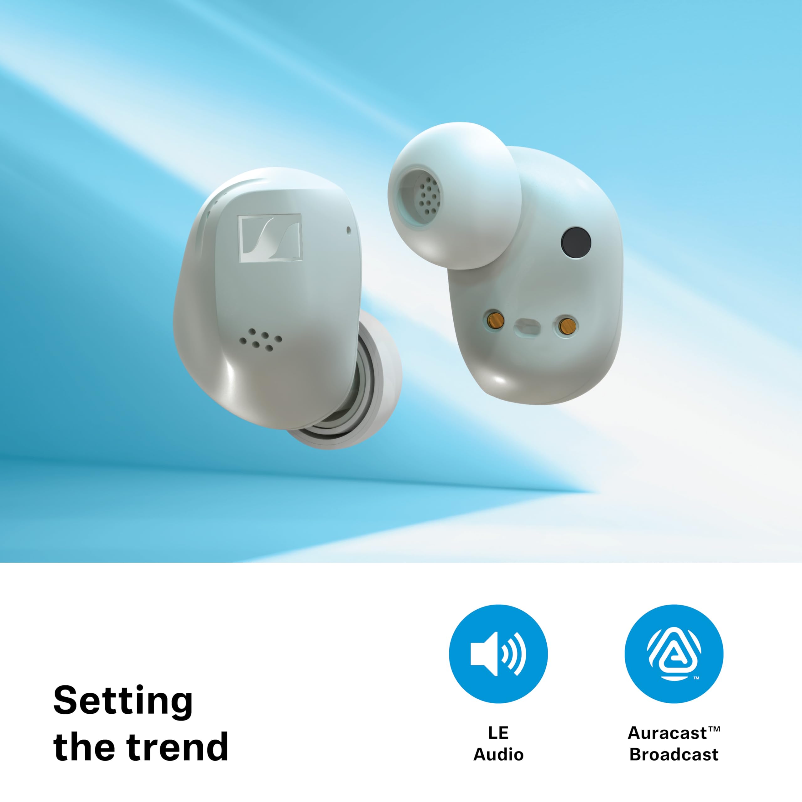 Sennheiser ACCENTUM True Wireless Earbuds with Hybrid ANC - 28H Battery, Touch Control, Crystal Clear Sound & Ergonomic Design for Workouts, Commuting & Travel - Black Wireless Earbuds