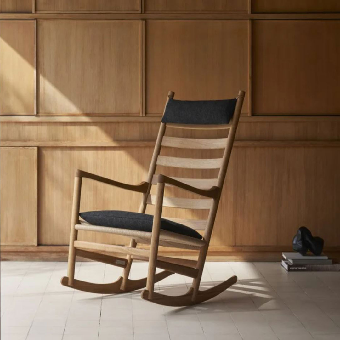 CH45 Rocking Chair - Comfortable Wooden Rocking Chair for Living Room, Nursery & Porch - Perfect for Relaxing, Nursing & Reading