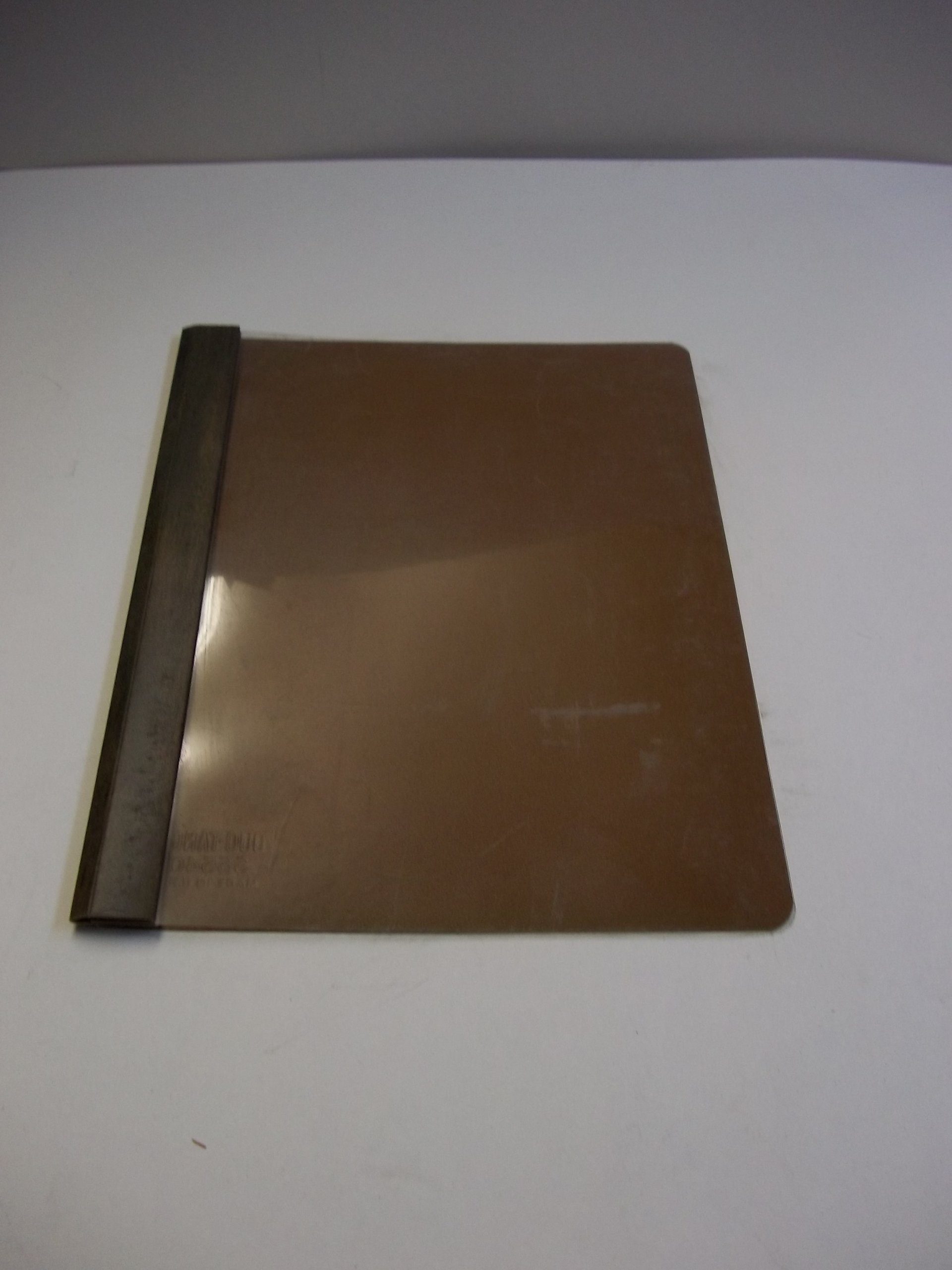 3-Prong Plastic Report Cover - Walnut & Clear Front (5-Pack) for Office & School