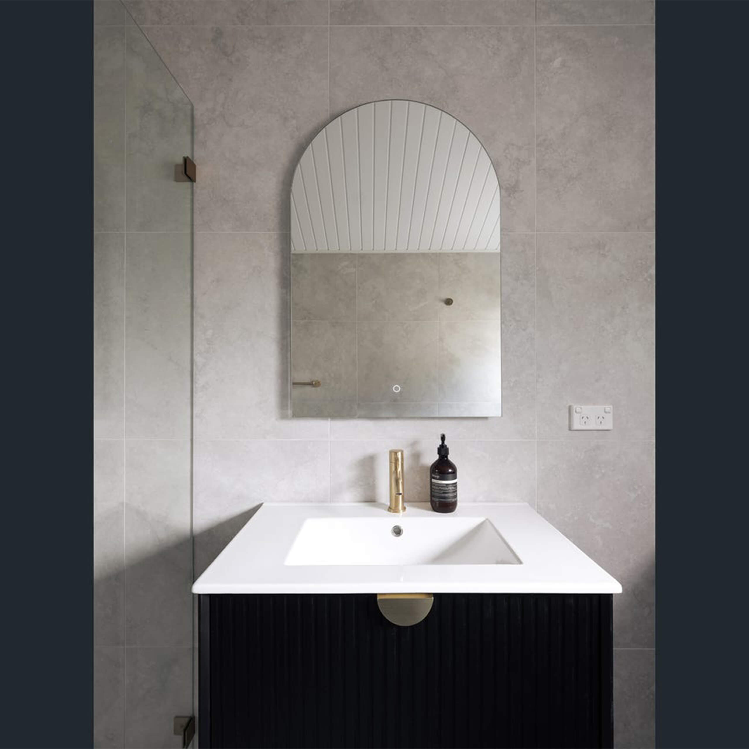 Marlo Ceramic Top Single Basin Vanity - Modern Bathroom Sink with Storage for Small Spaces, Perfect for Apartments & Guest Bathrooms