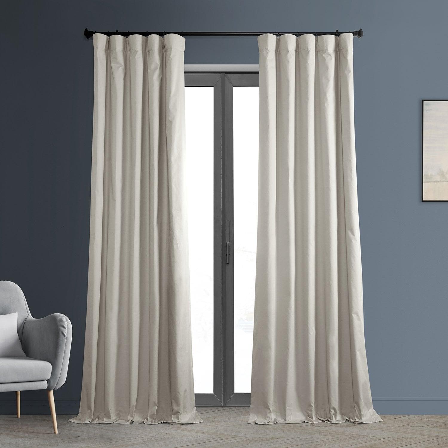 Premium Hazelwood Beige 100% Blackout Curtains for Bedroom & Living Room - Thermal Insulated Solid Cotton Hotel Drapes for Better Sleep & Energy Efficiency