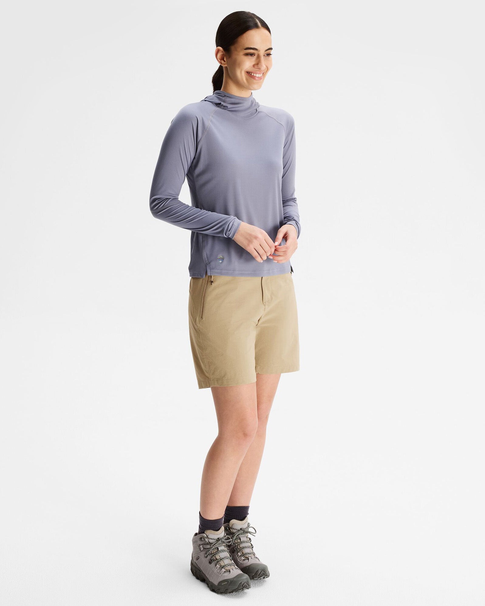 Flinders Women's 7-Inch Athletic Shorts - Olive Grey - Quick-Dry Workout Shorts for Running, Yoga & Gym Training