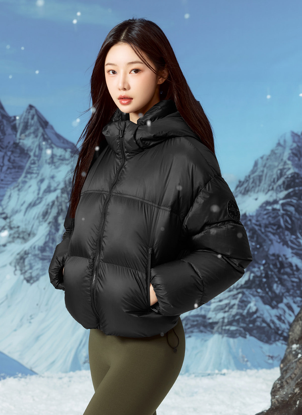 Detachable Hood Goose Down Jacket for Men & Women - Warm Winter Coat with Removable Hood - Perfect for Skiing, Hiking & Outdoor Activities
