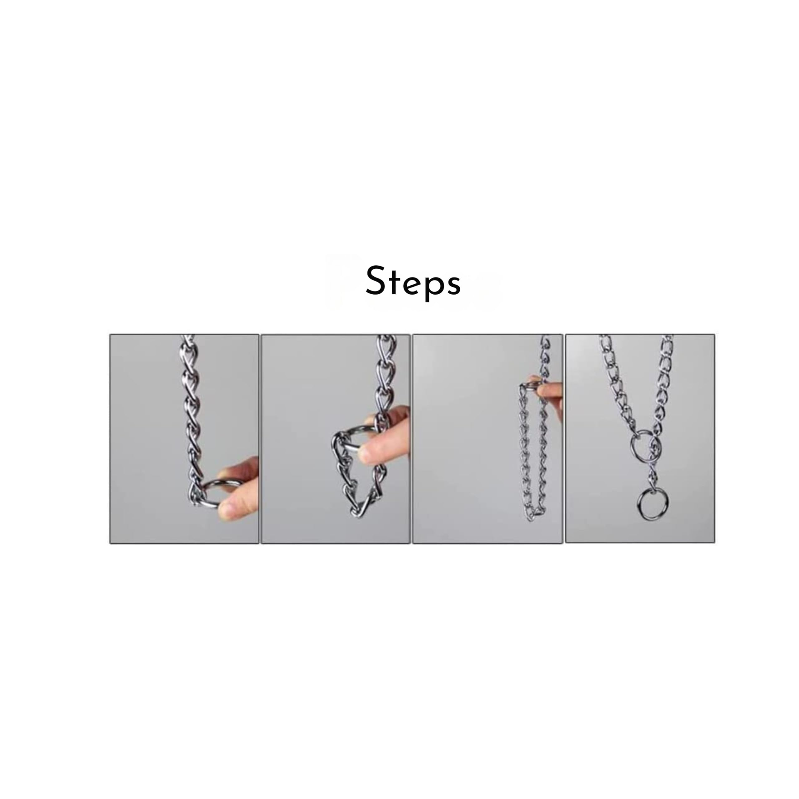USA-Made 304 Stainless Steel Chew-Proof Dog Chain Collar - Anti-Tangle Training Leash for Small, Medium, Large & XL Dogs - Durable Walking Necklace for Daily Exercise & Outdoor Adventures