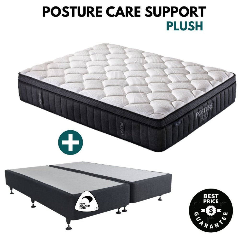 Posture Correcting Plush Mattress & Base - Super King Size for Back Pain Relief & Spinal Support - Perfect for Bedroom & Home Comfort