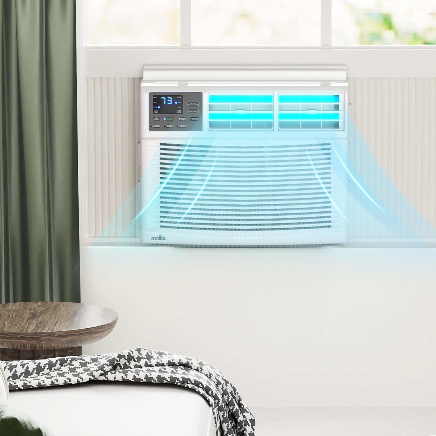 12000 BTU Window Air Conditioner - Powerful Cooling for Rooms Up to 450 Sq.Ft | 3-Speed Modes, Programmable Timer | Perfect for Bedrooms, Living Rooms & Home Offices
