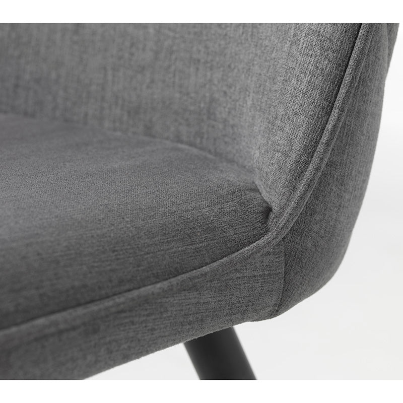 MINTO Modern Grey Dining Chair - Comfortable & Stylish for Kitchen, Dining Room, and Home Office Use