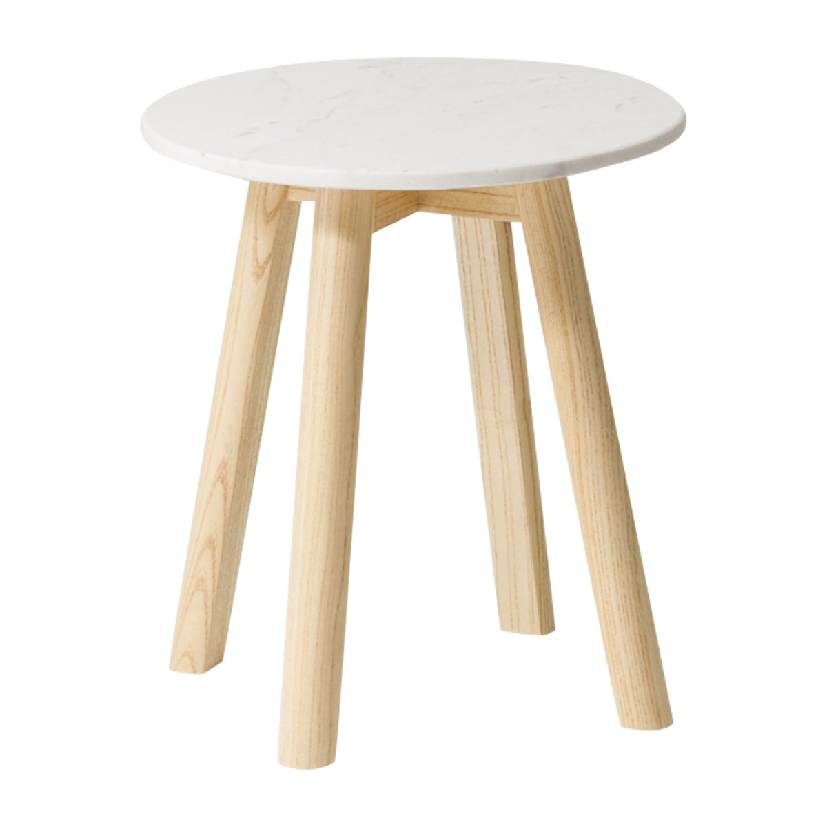 Modern Marble Side Table - Elegant Round Accent Table for Living Room, Bedroom, or Office - Durable & Stylish Home Decor Furniture